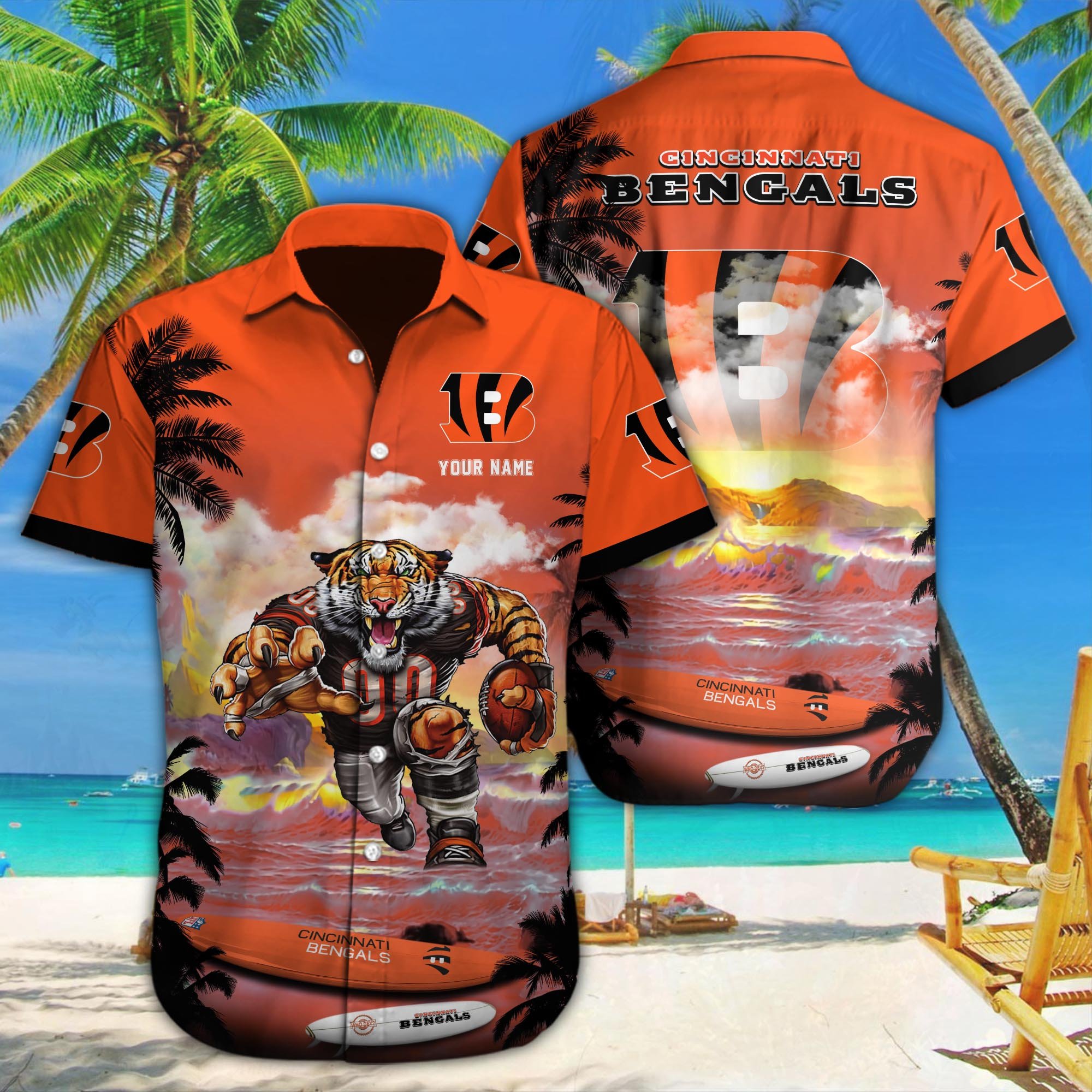 Cincinnati Bengals Custom Hawaii Shirt M-34350