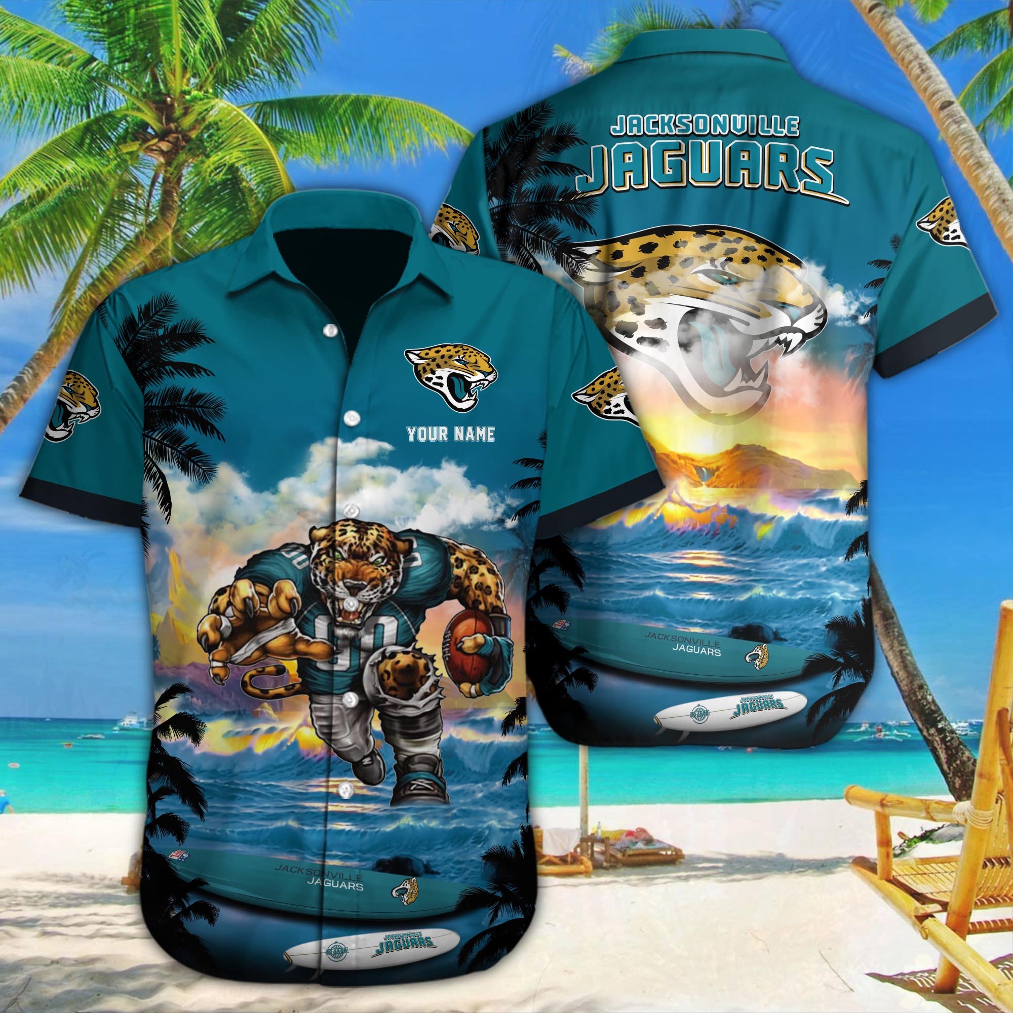 Jacksonville Jaguars Custom Hawaii Shirt M-34350