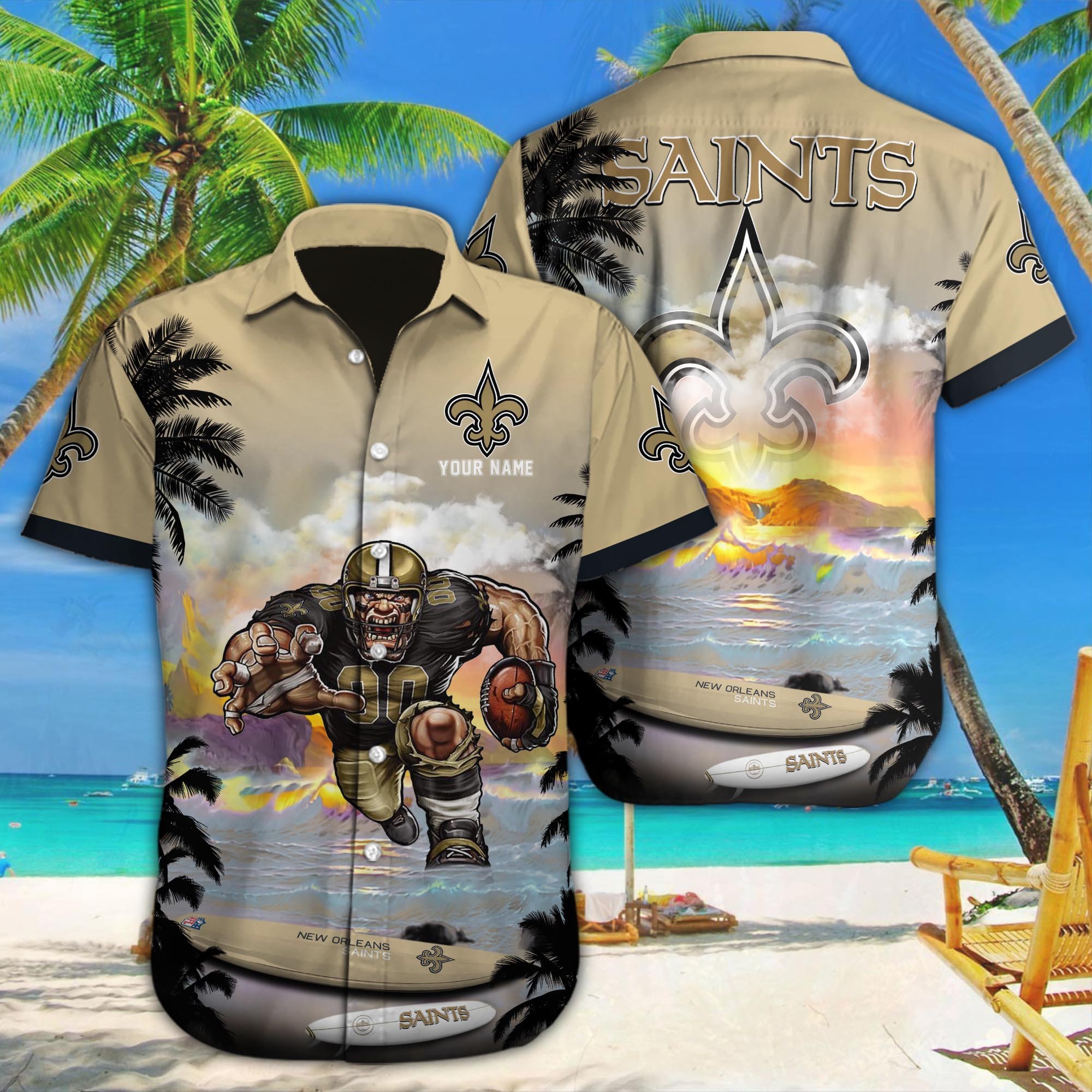 New Orleans Saints Custom Hawaii Shirt M-34350