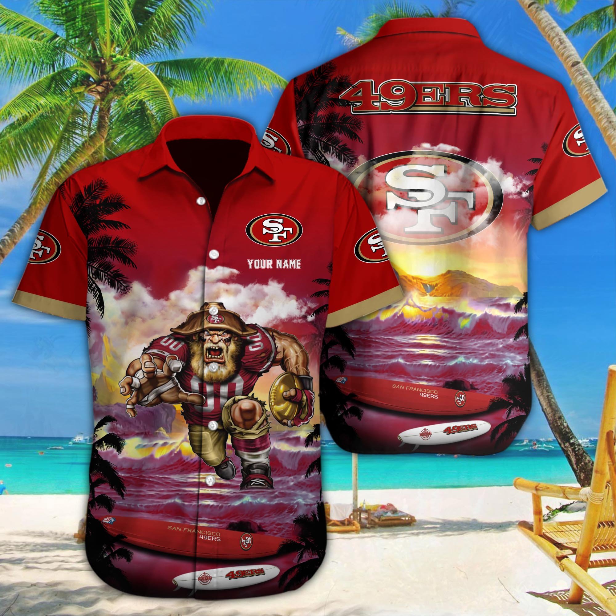 San Francisco 49ers Custom Hawaii Shirt M-34350
