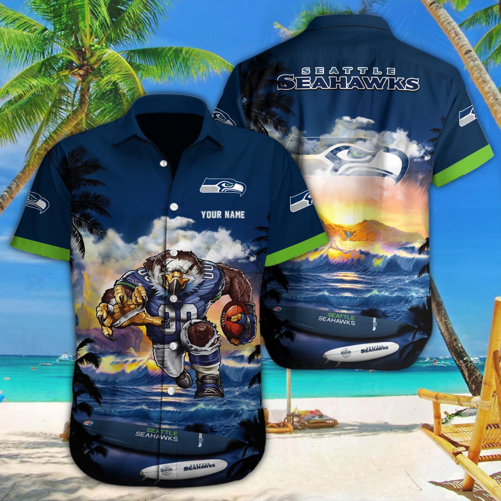 Seattle Seahawks Custom Hawaii Shirt M-34350