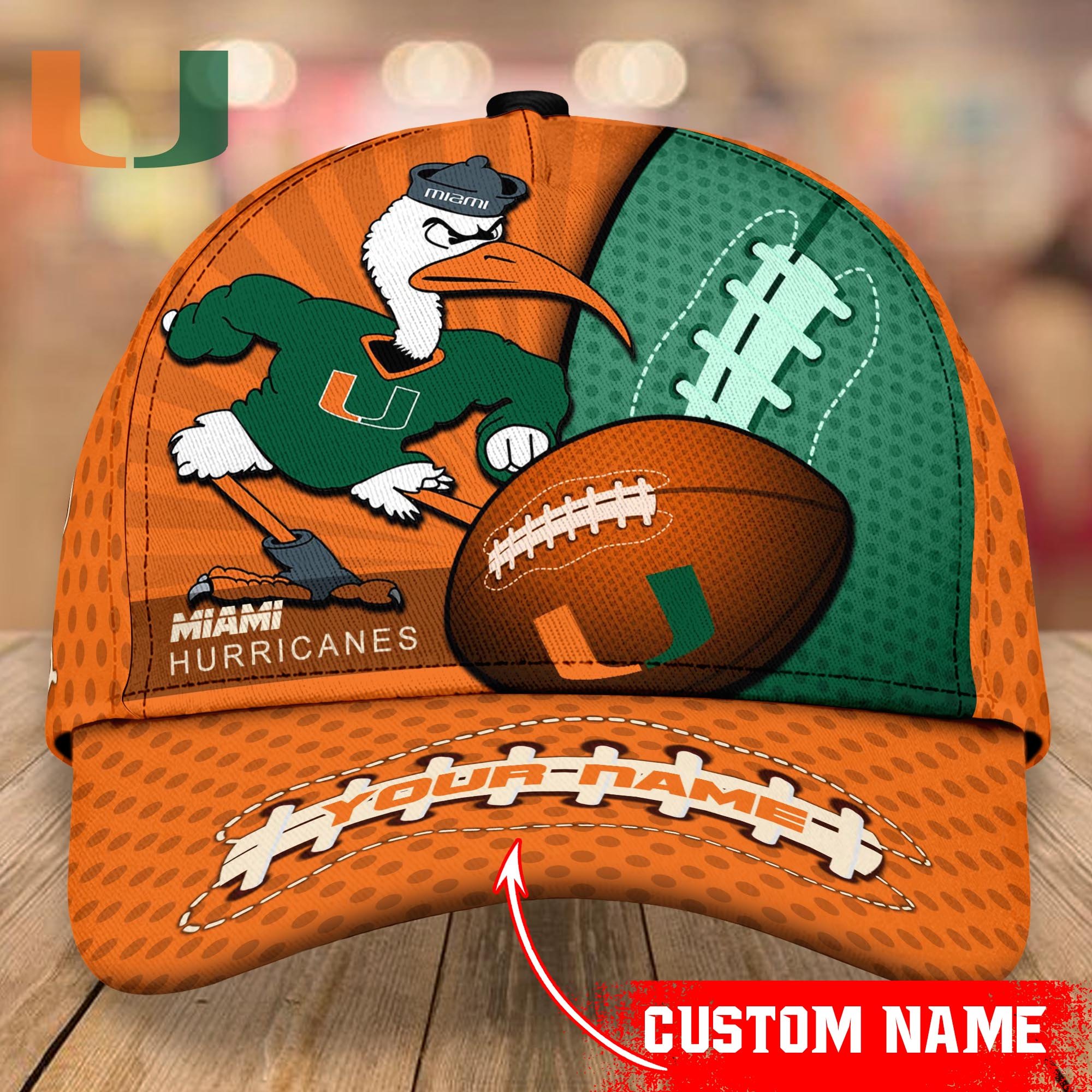 Miami Hurricanes Cap Custom T-38852-38295