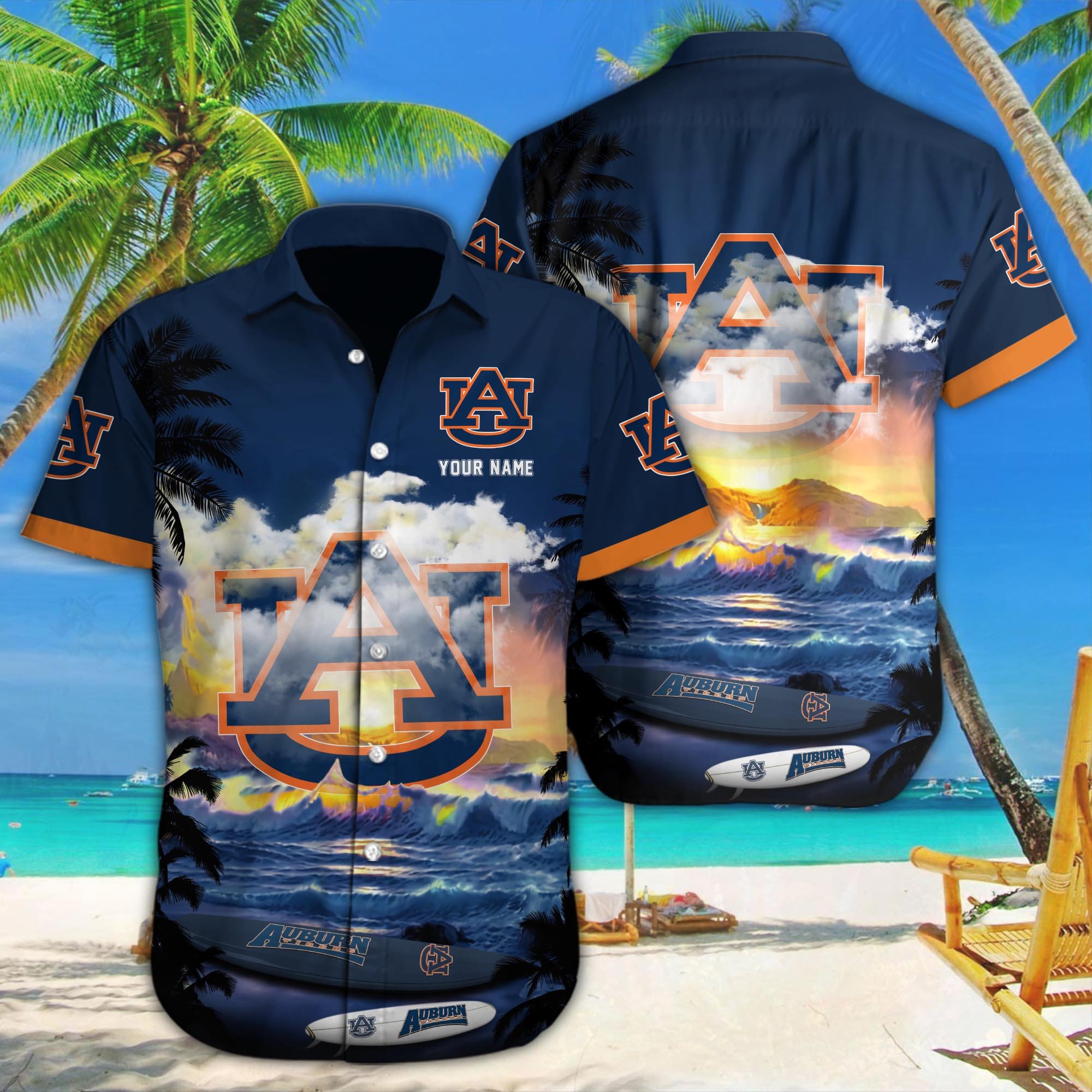 Auburn Tigers Custom Hawaii Shirt M-39588