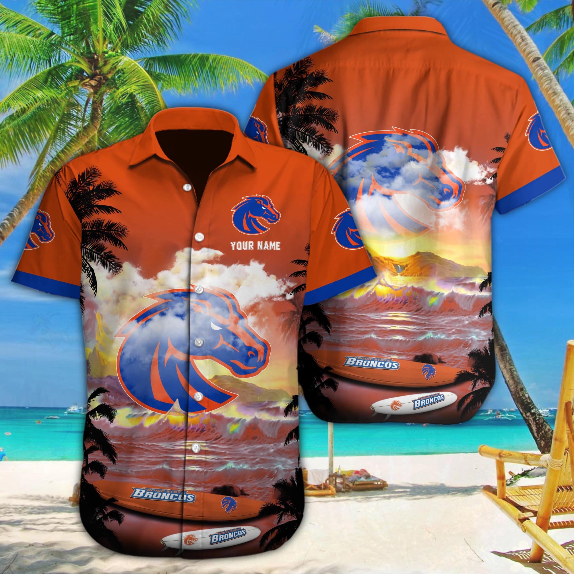 Boise State Broncos Custom Hawaii Shirt M-39588
