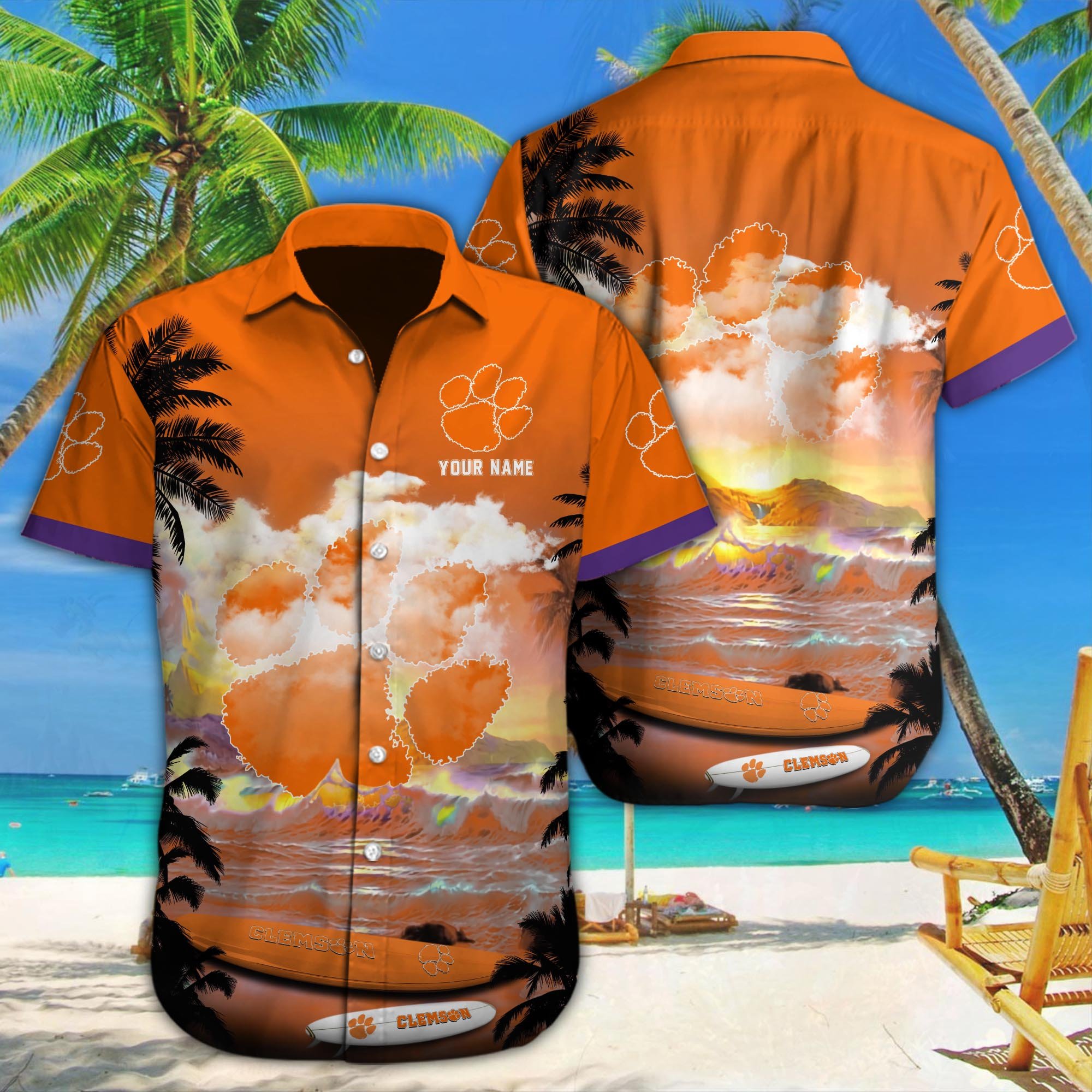 Clemson Tigers Custom Hawaii Shirt M-39588