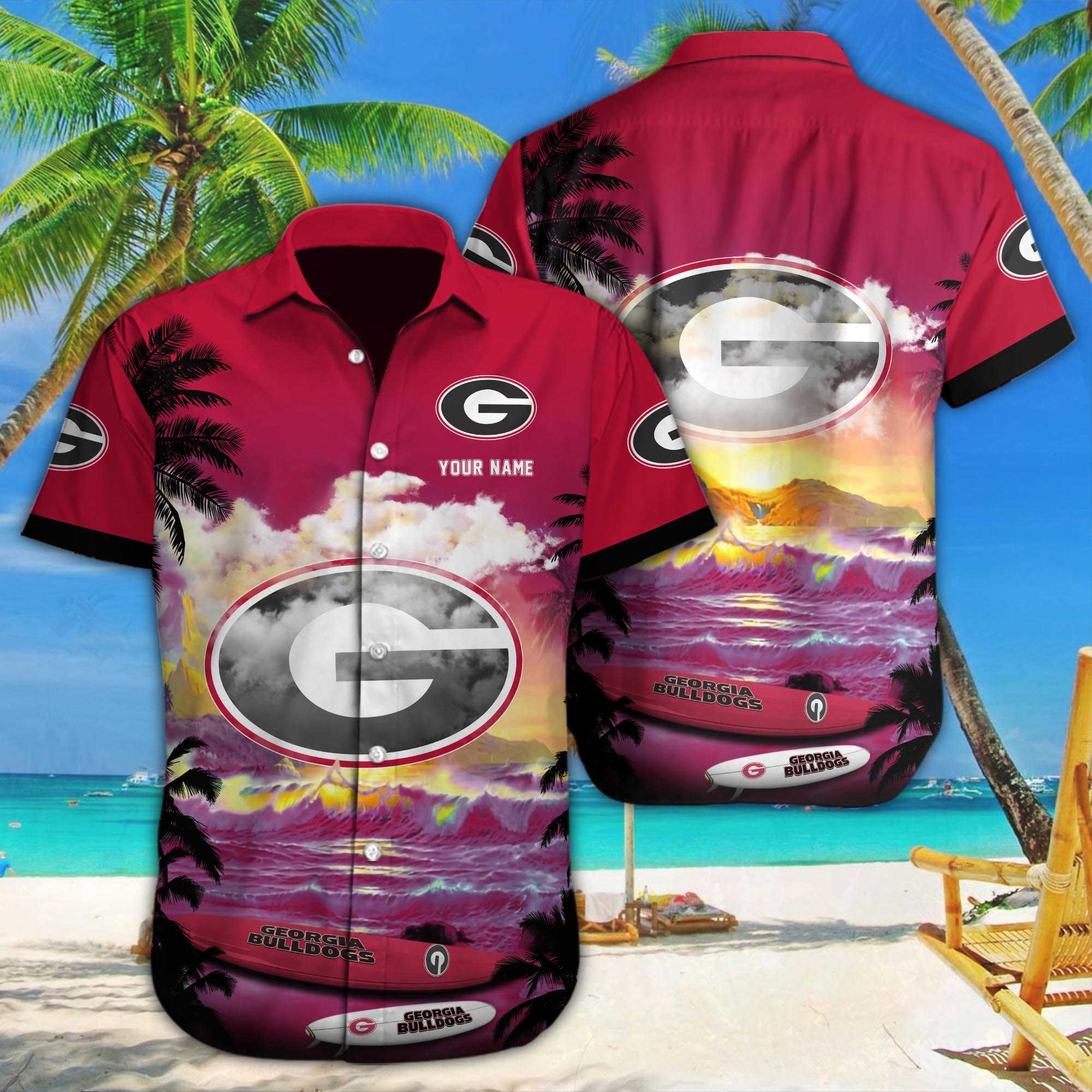 Georgia Bulldogs Custom Hawaii Shirt M-39588