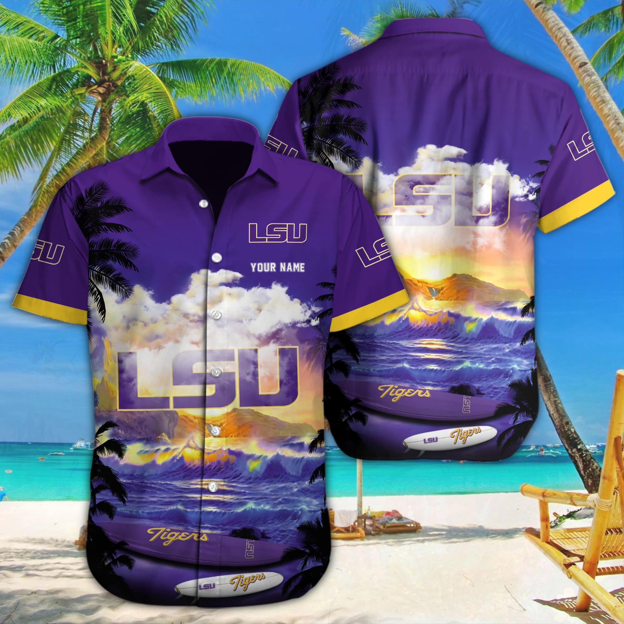 LSU TIGERS Custom Hawaii Shirt M-39588