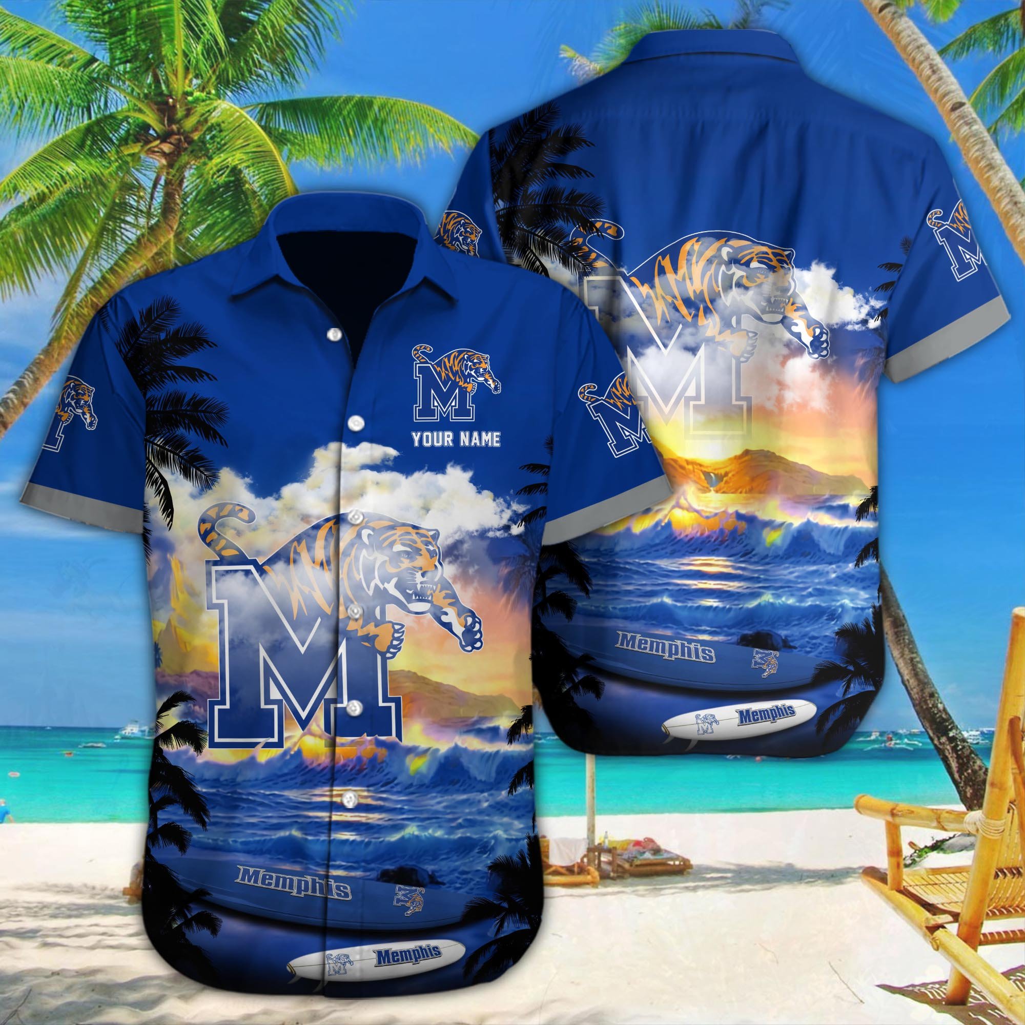 Memphis Tigers Custom Hawaii Shirt M-39588