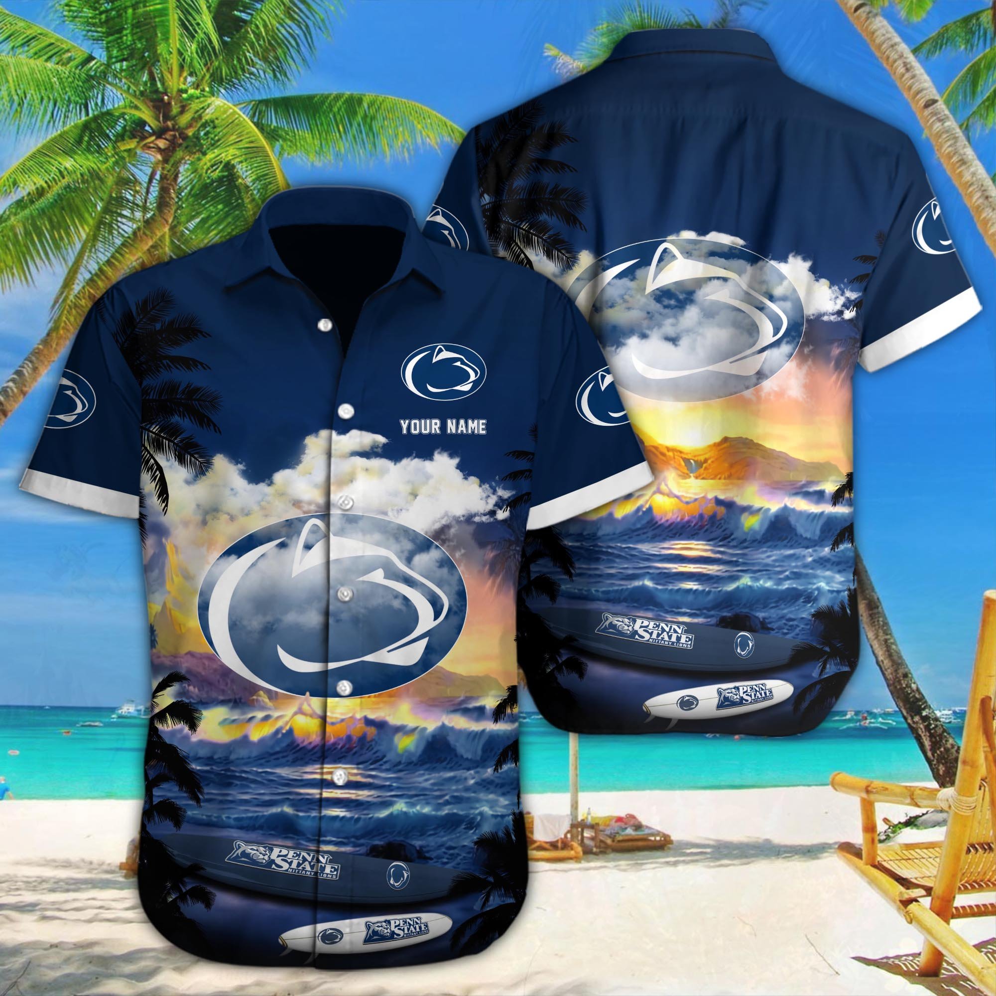 Penn State Nittany Lions Custom Hawaii Shirt M-39588