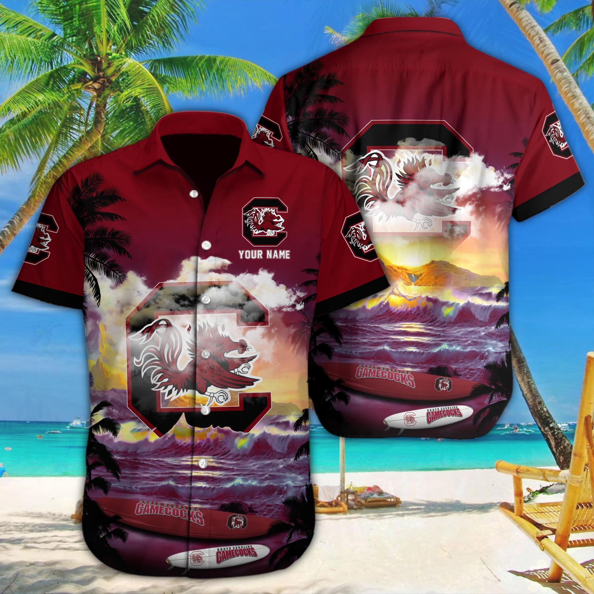 South Carolina Gamecocks Custom Hawaii Shirt M-39588