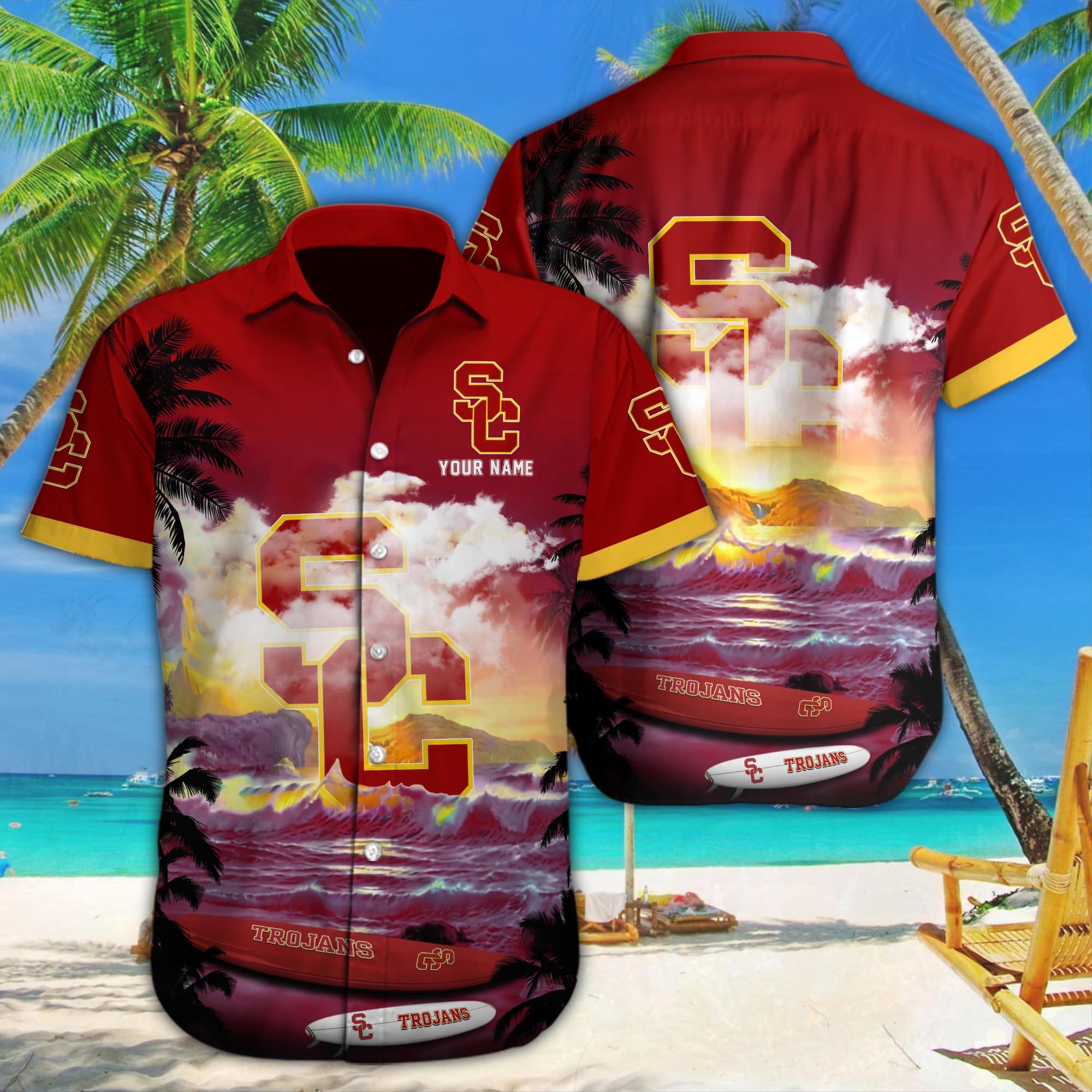 USC Trojans Custom Hawaii Shirt M-39588