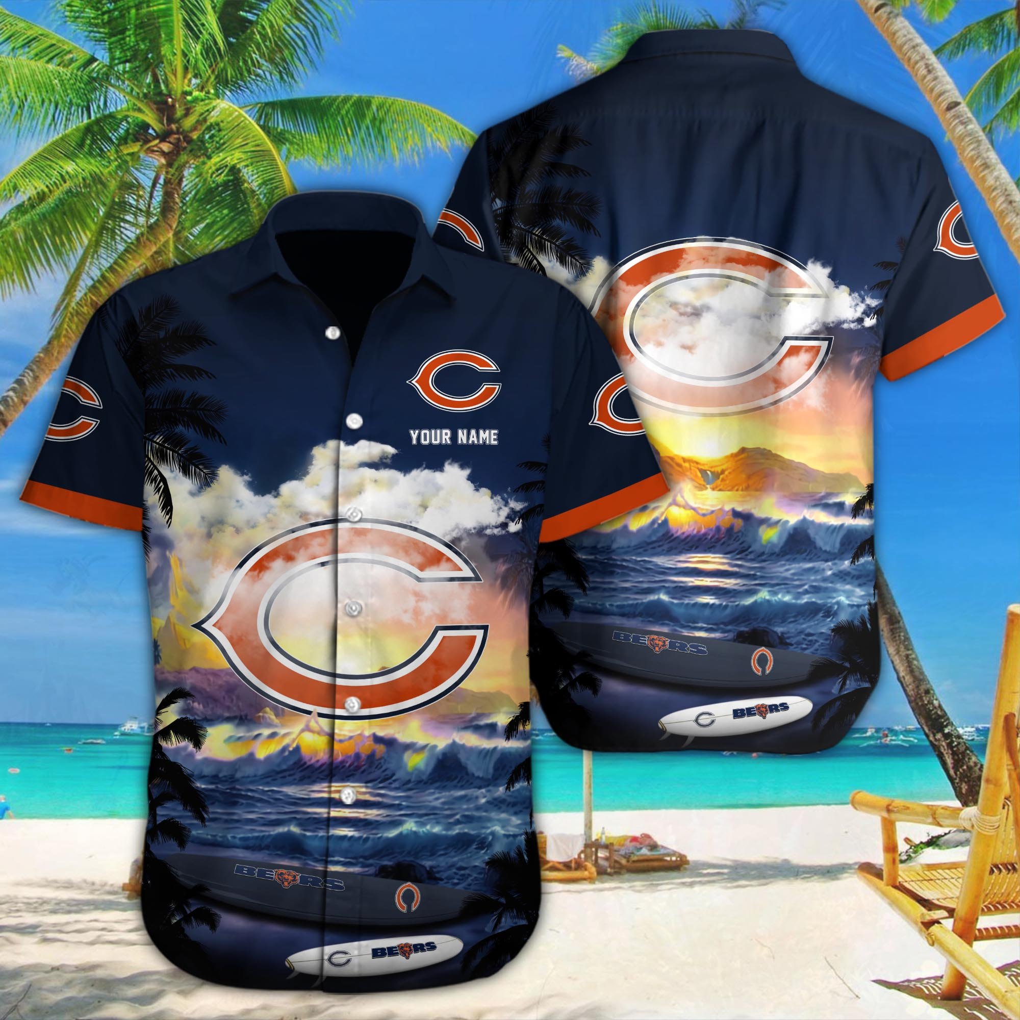 Chicago Bears Custom Hawaii Shirt M-39588