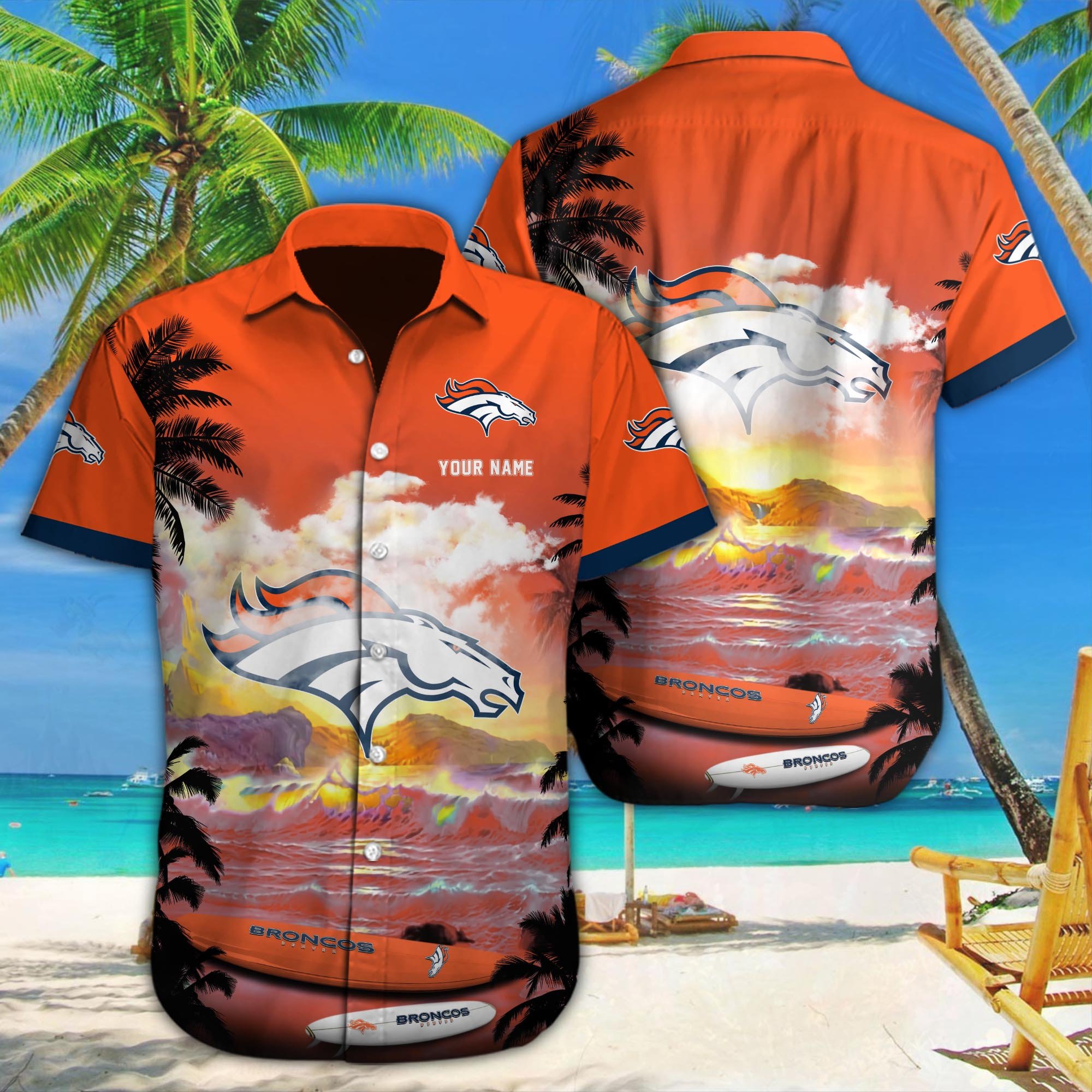 Denver Broncos Custom Hawaii Shirt M-39588