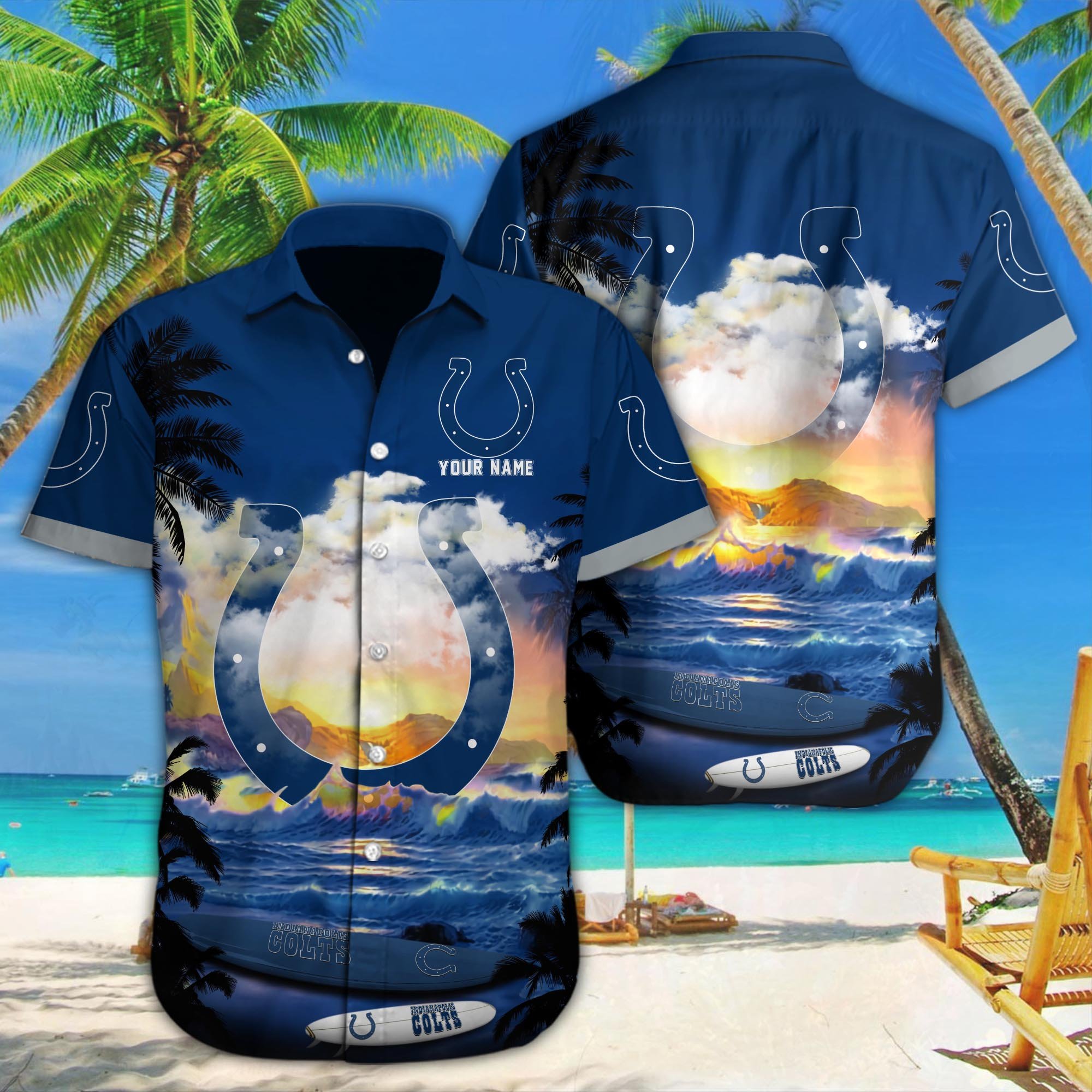 Indianapolis Colts Custom Hawaii Shirt M-39588