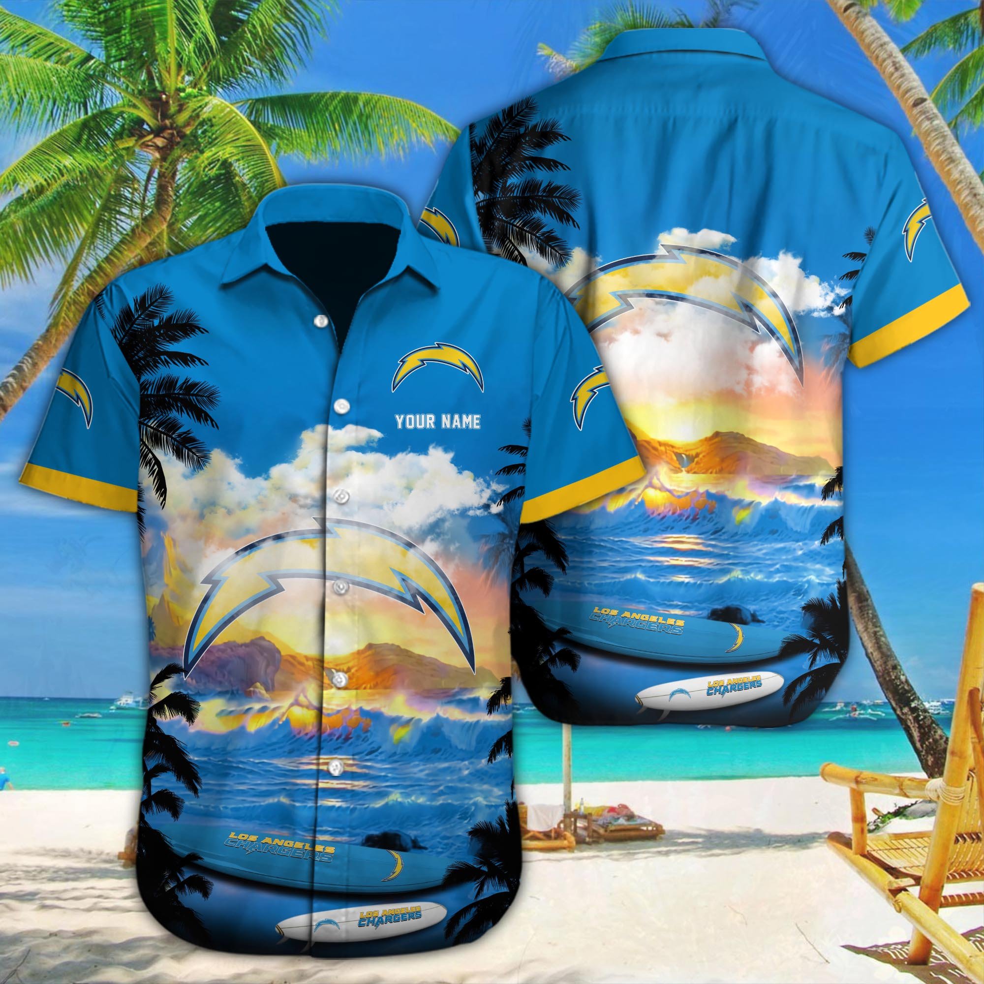 Los Angeles Chargers Custom Hawaii Shirt M-39588