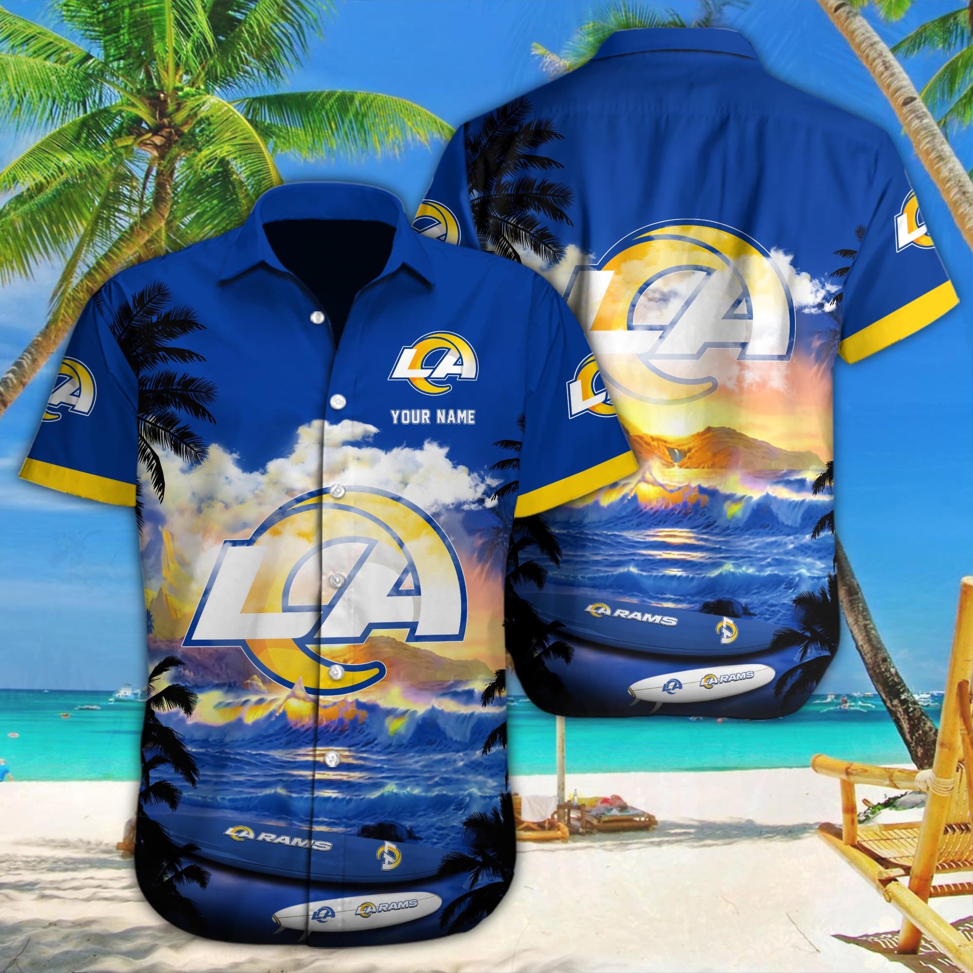 Los Angeles Rams Custom Hawaii Shirt M-39588