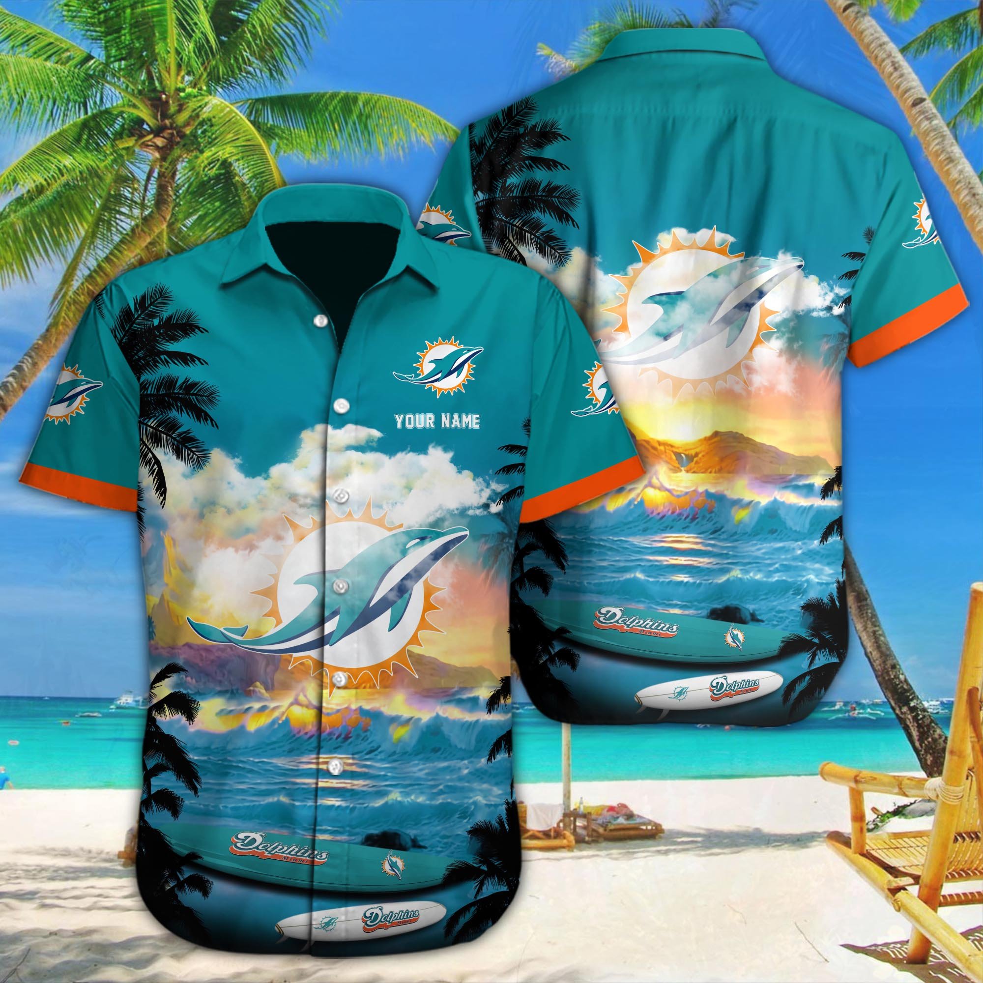 Miami Dolphins Custom Hawaii Shirt M-39588