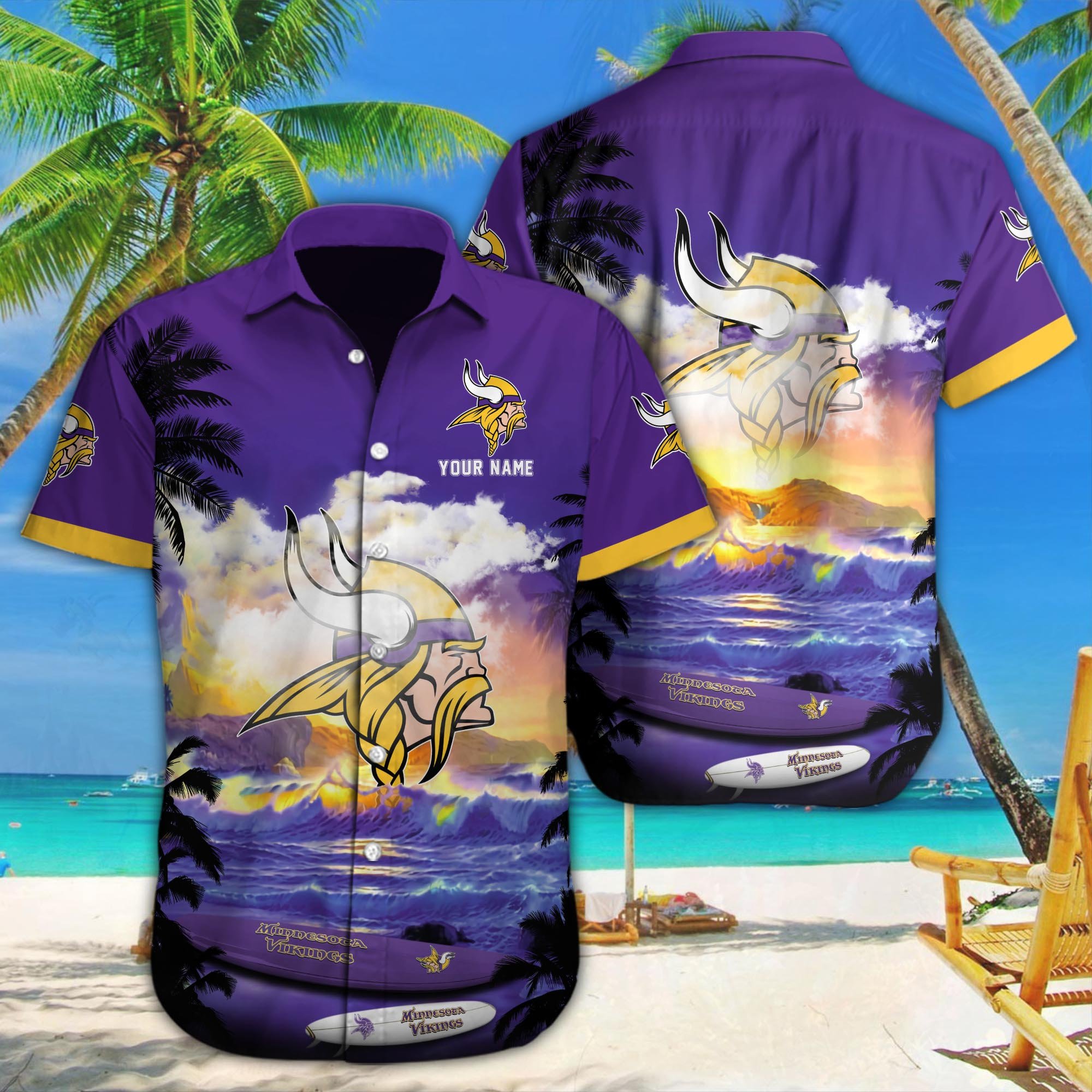 Minnesota Vikings Custom Hawaii Shirt M-39588