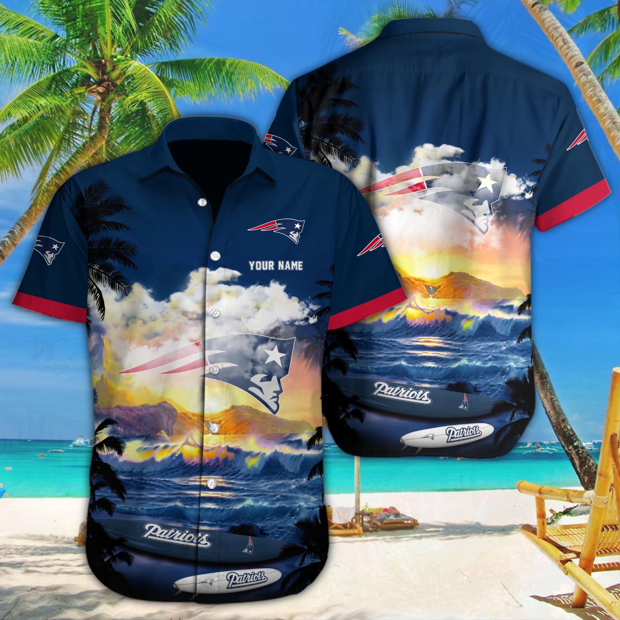 New England Patriots Custom Hawaii Shirt M-39588