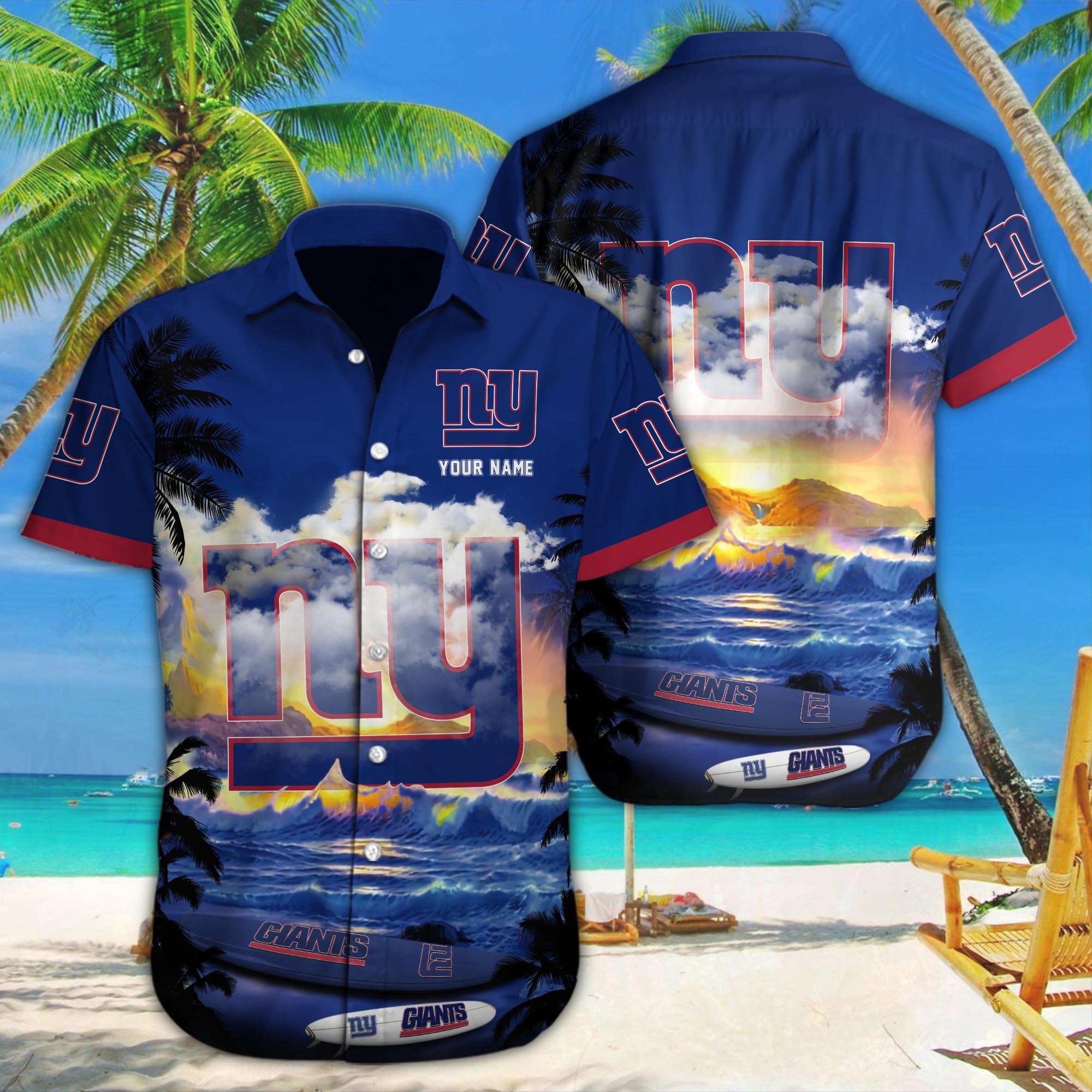 New York Giants Custom Hawaii Shirt M-39588