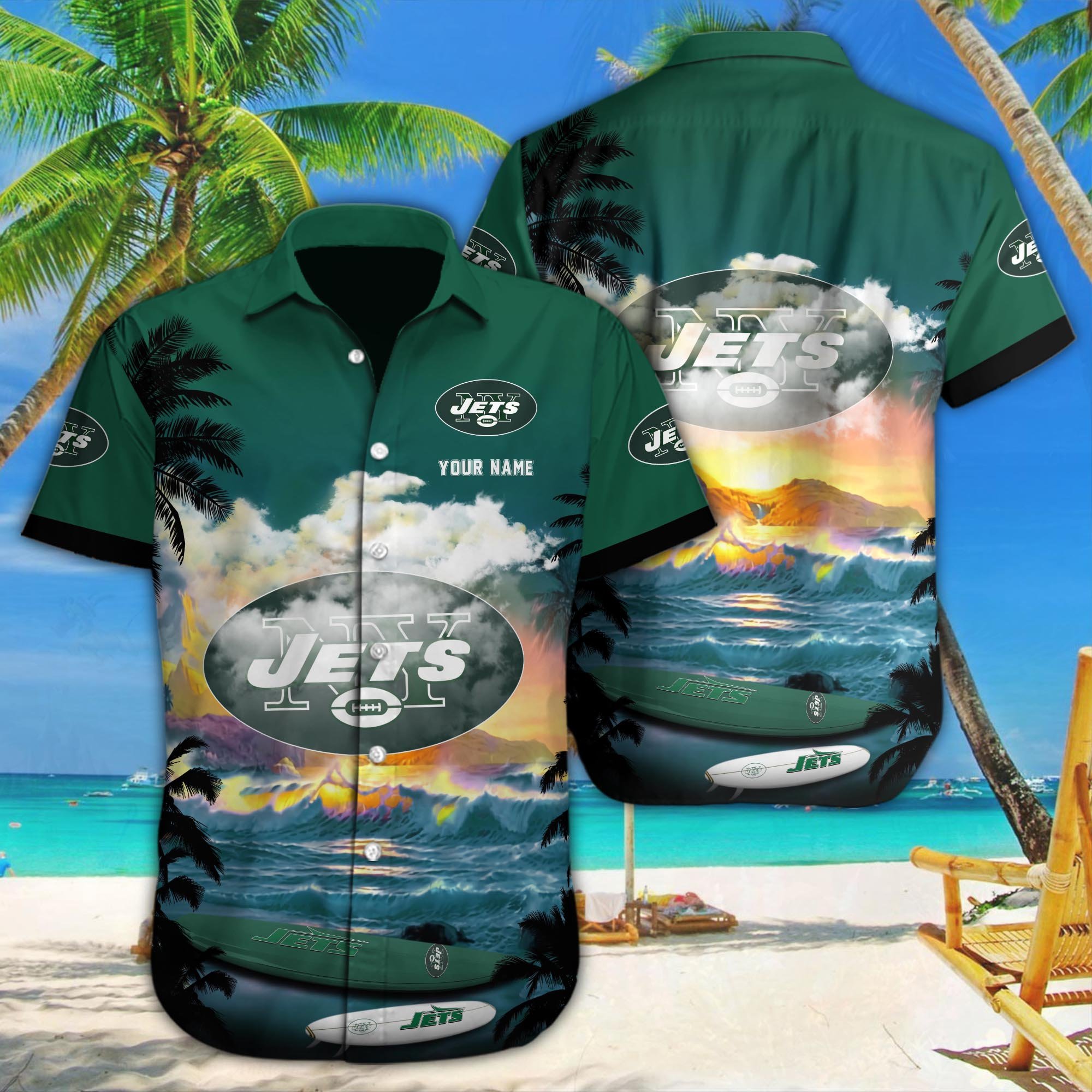 New York Jets Custom Hawaii Shirt M-39588