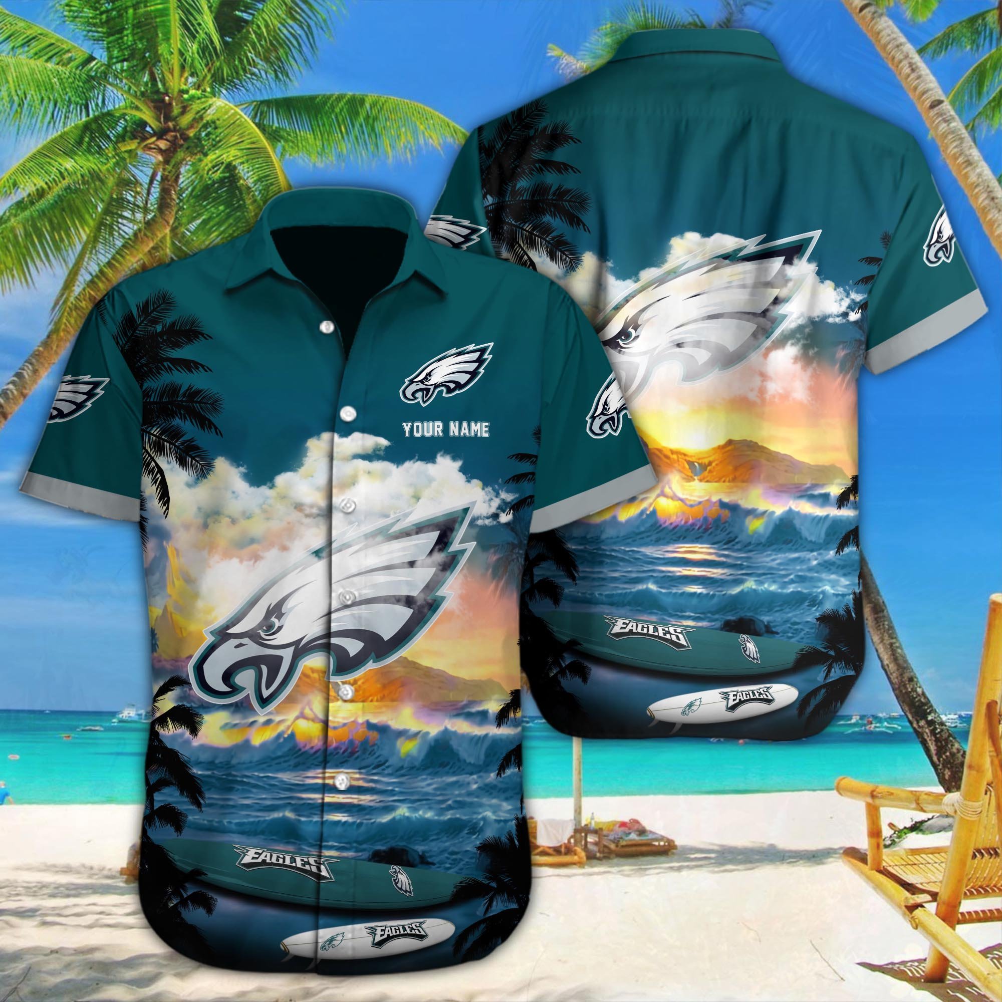 Philadelphia Eagles Custom Hawaii Shirt M-39588