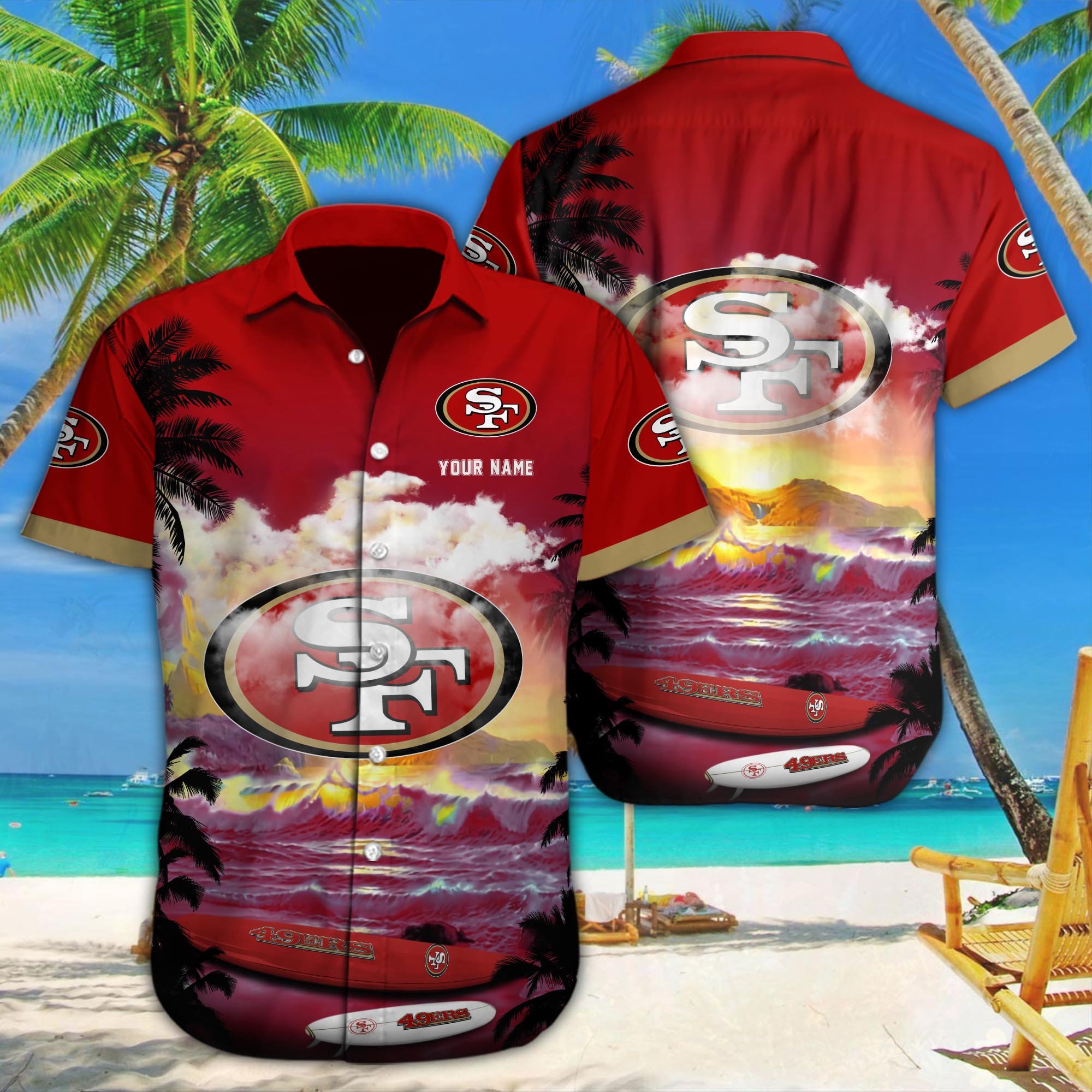 San Francisco 49ers Custom Hawaii Shirt M-39588