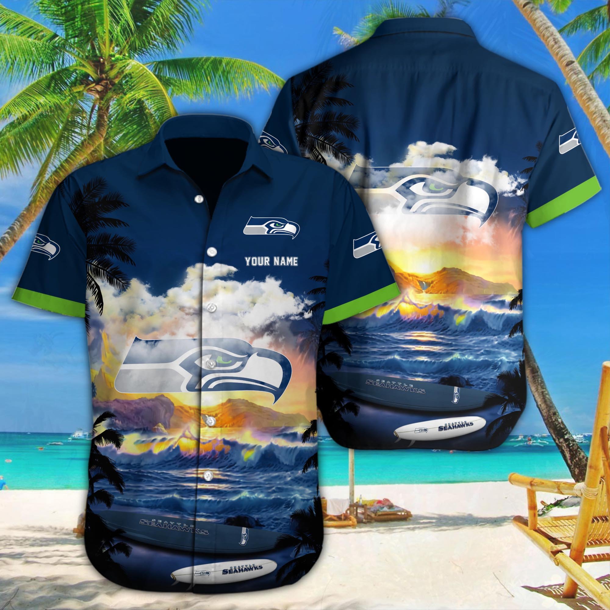 Seattle Seahawks Custom Hawaii Shirt M-39588