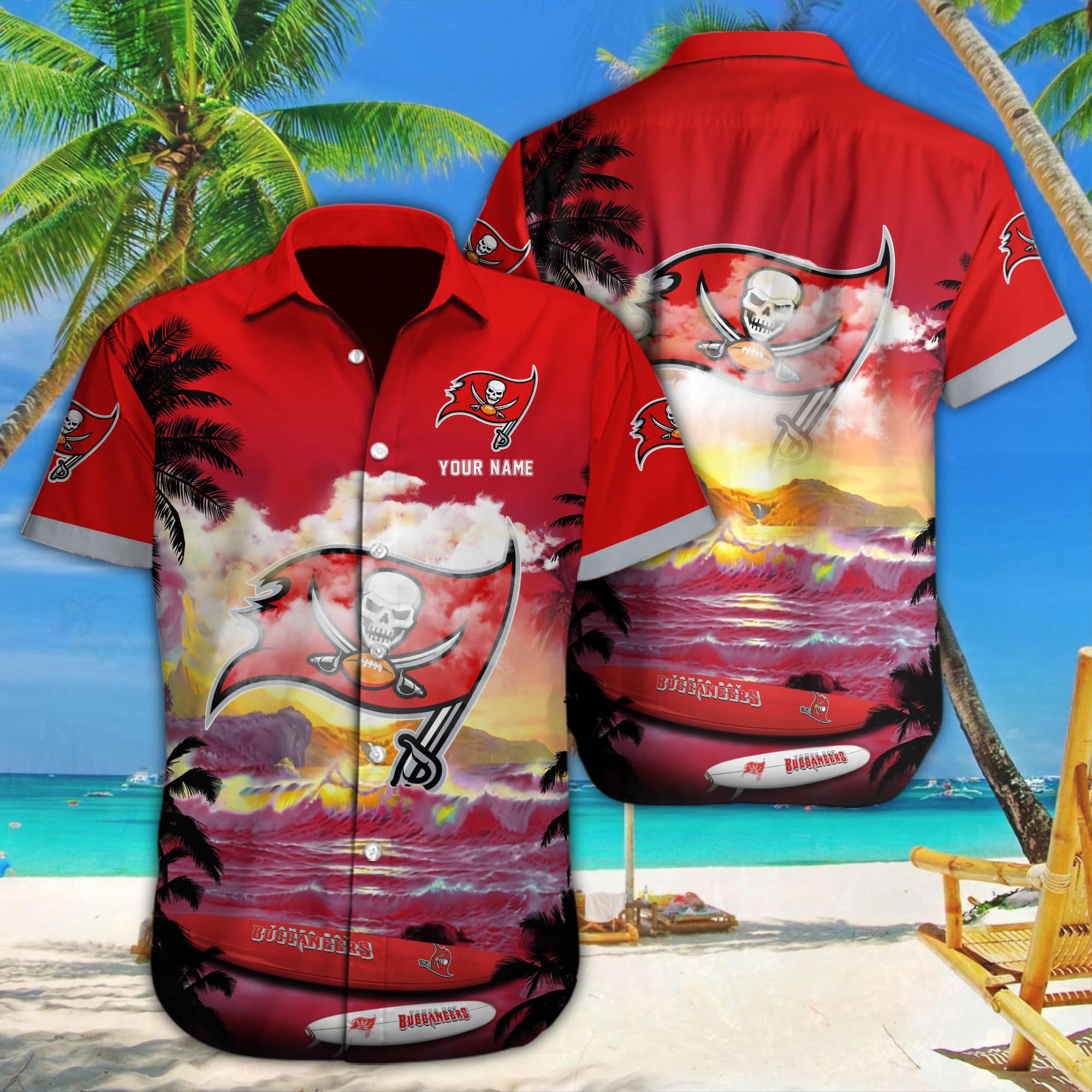 Tampa Bay Buccaneers Custom Hawaii Shirt M-39588