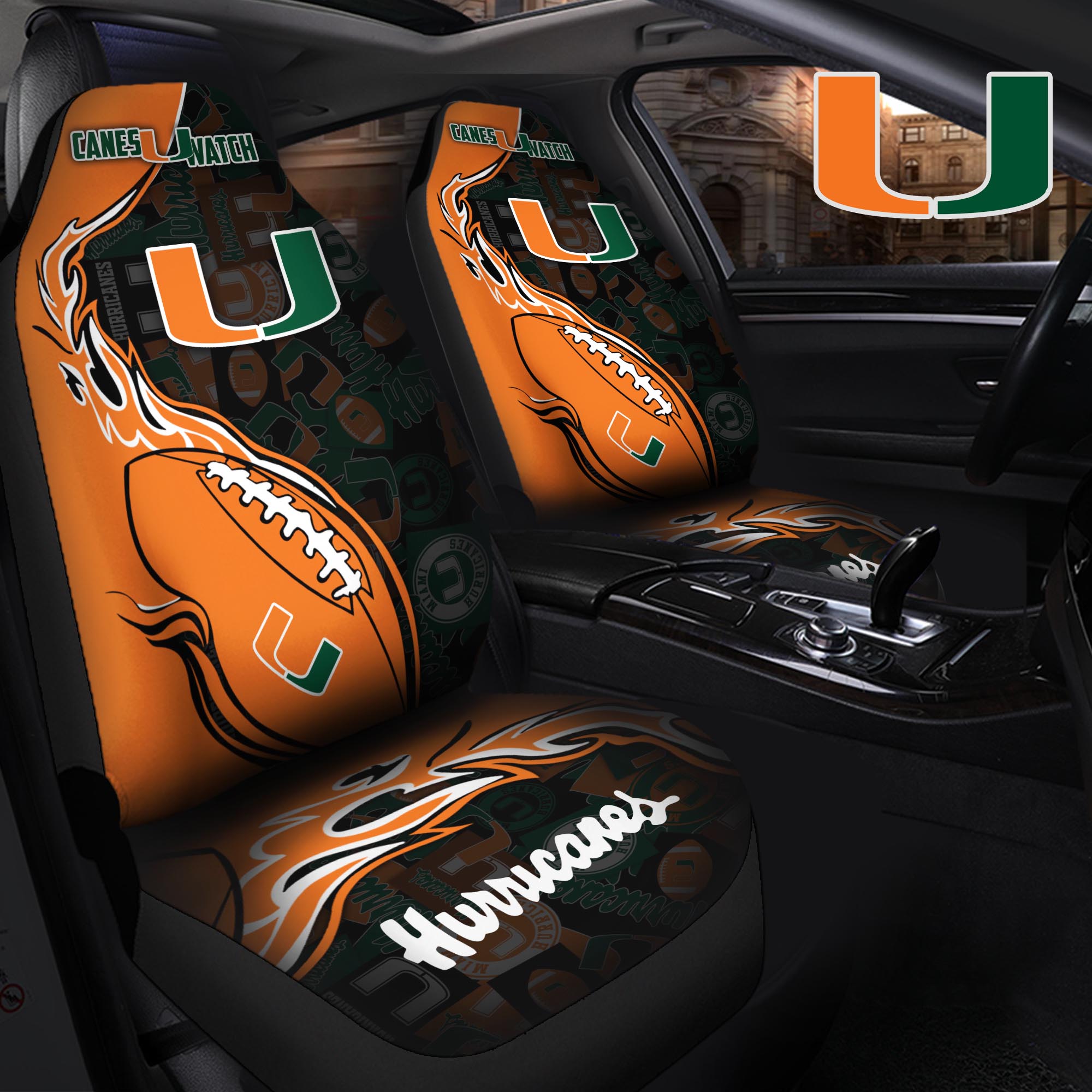 Miami Hurricanes Car Seat T-40744