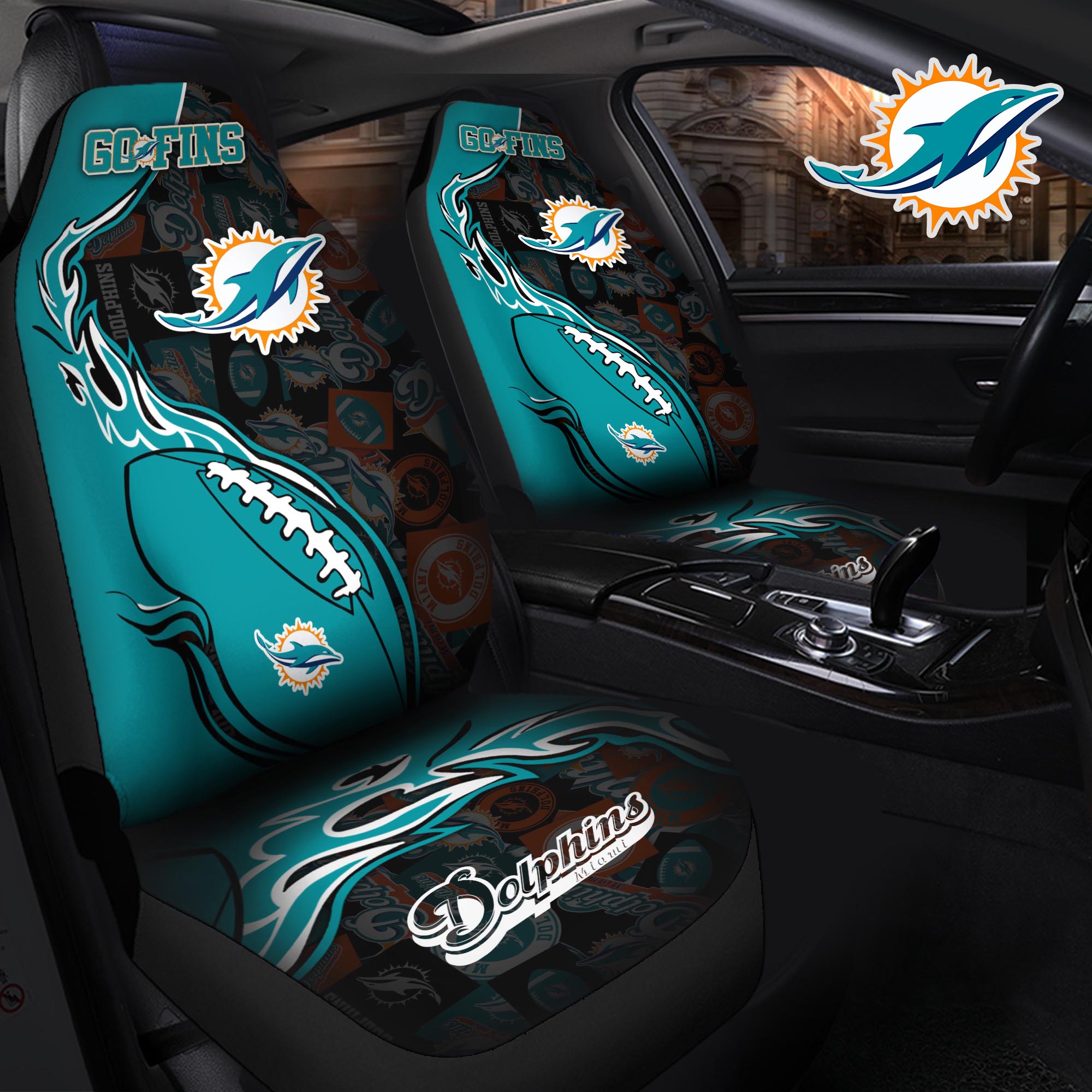 Miami Dolphins Car Seat T-40744