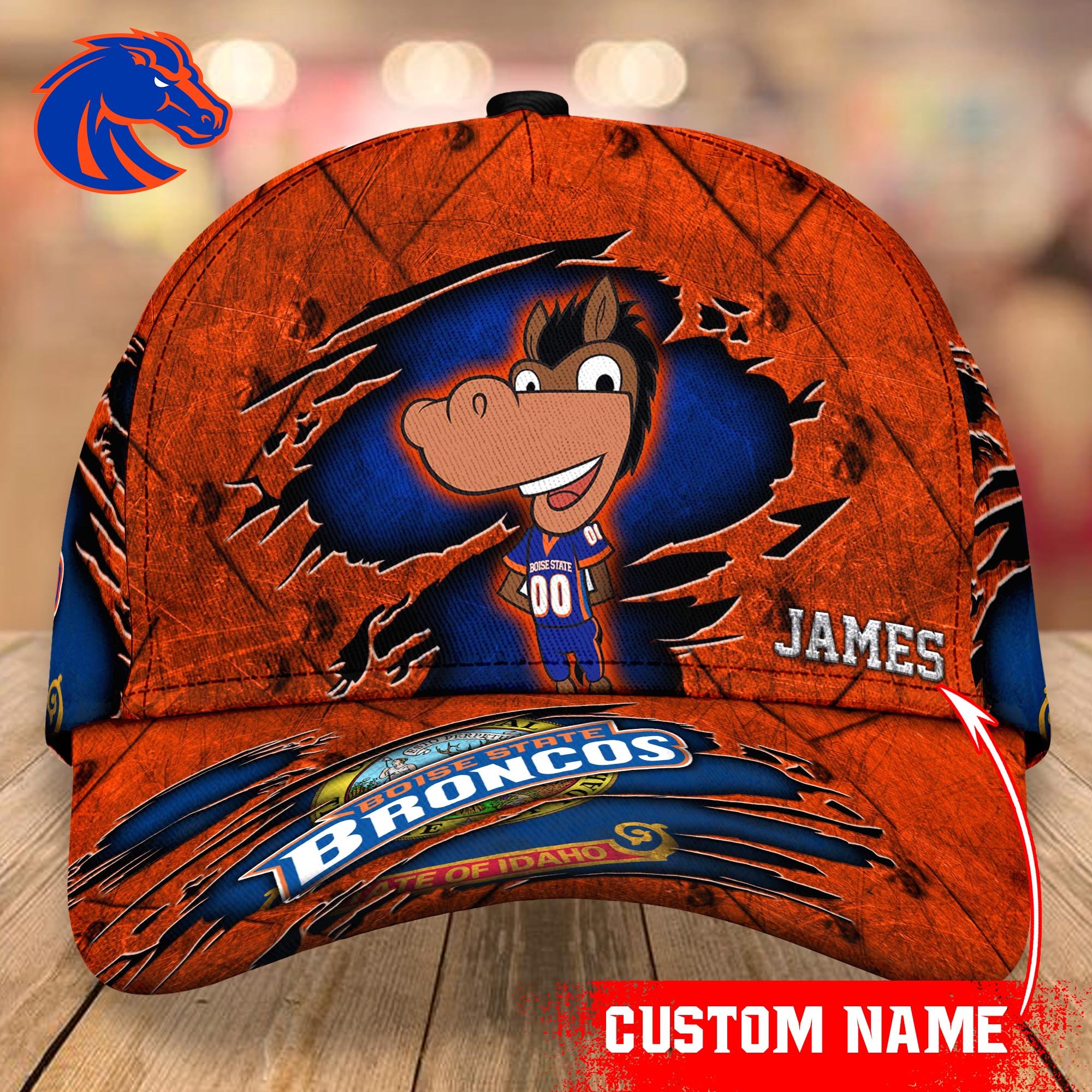 Boise State Broncos cap Custom T-40953