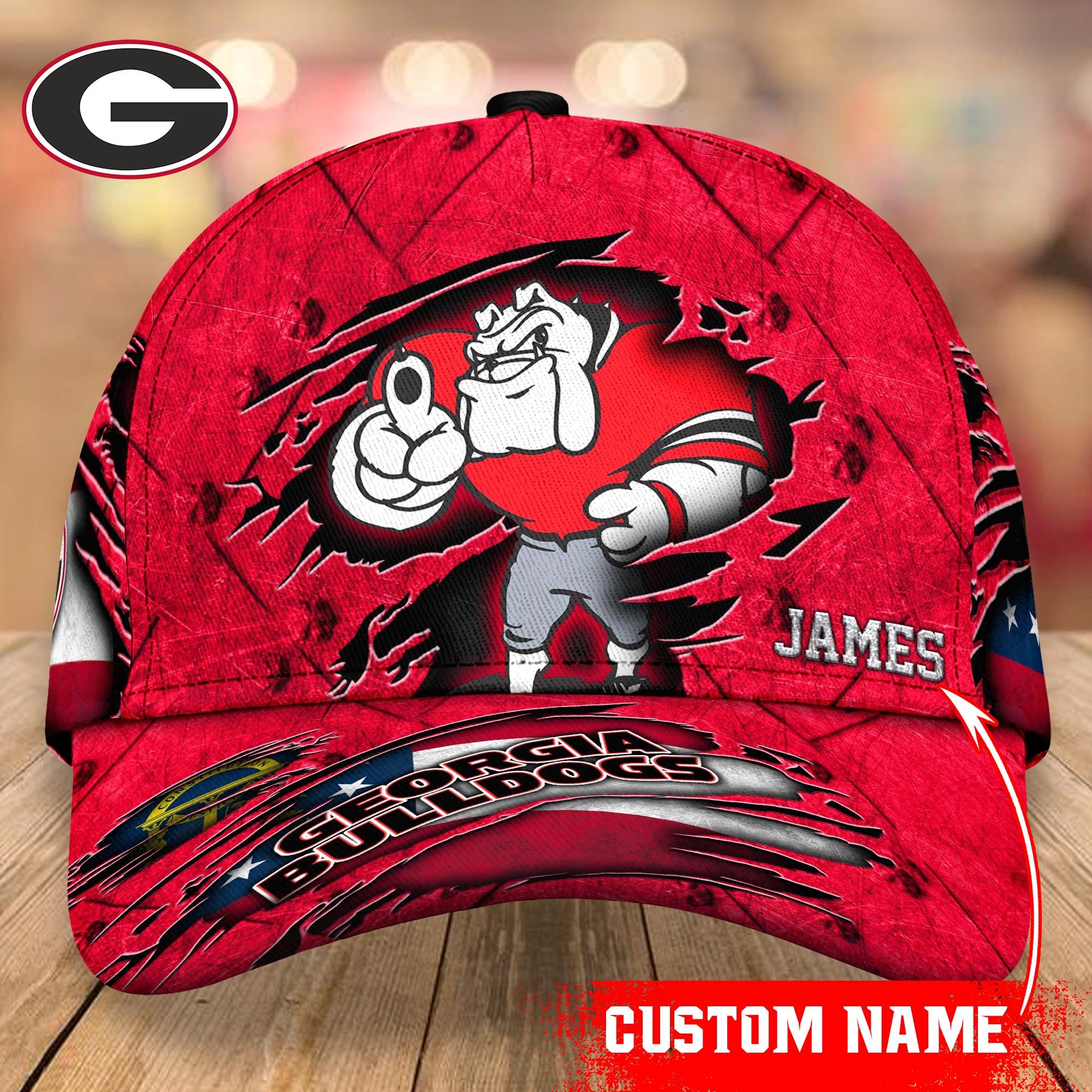Georgia Bulldogs cap Custom T-40953
