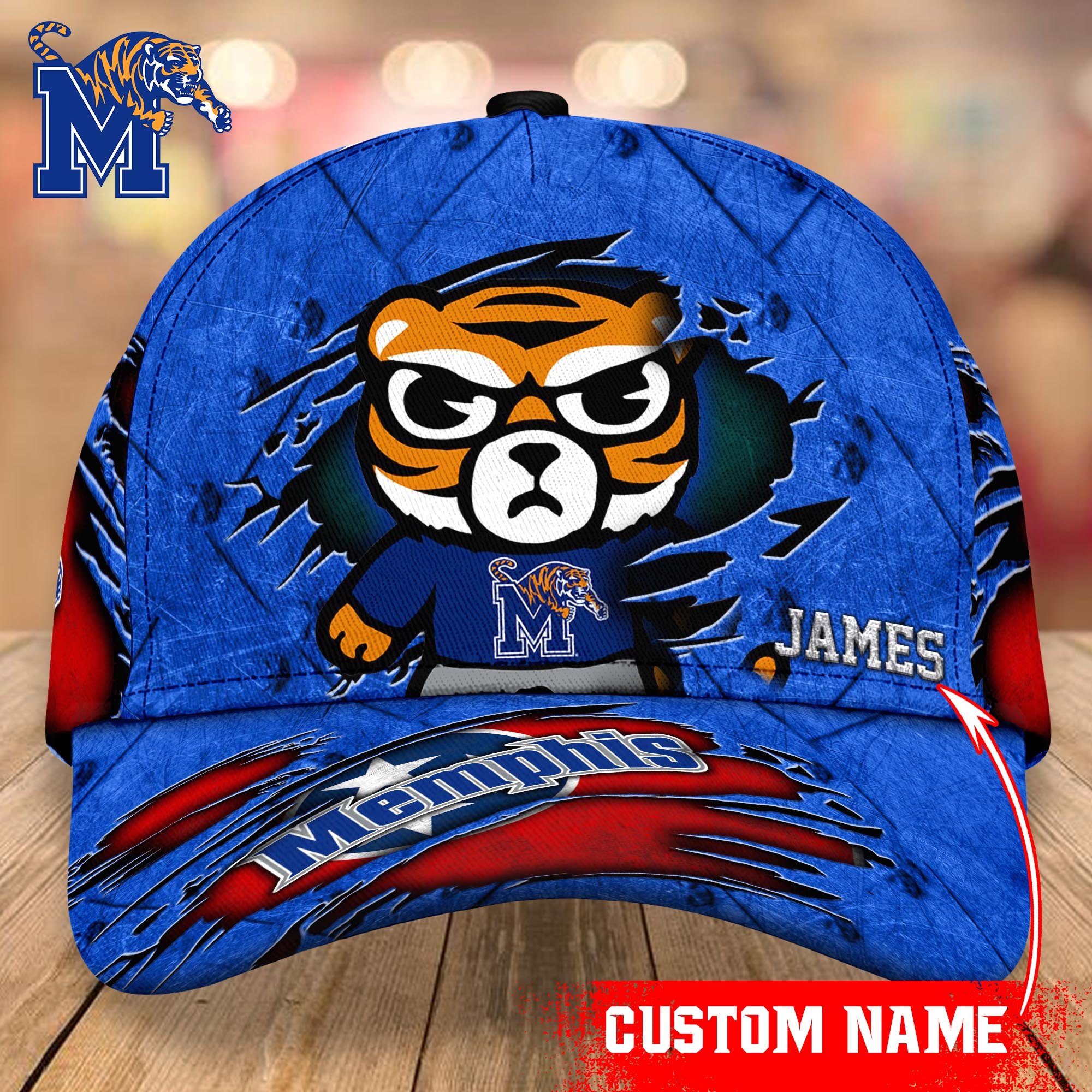 Memphis Tigers cap Custom T-40953