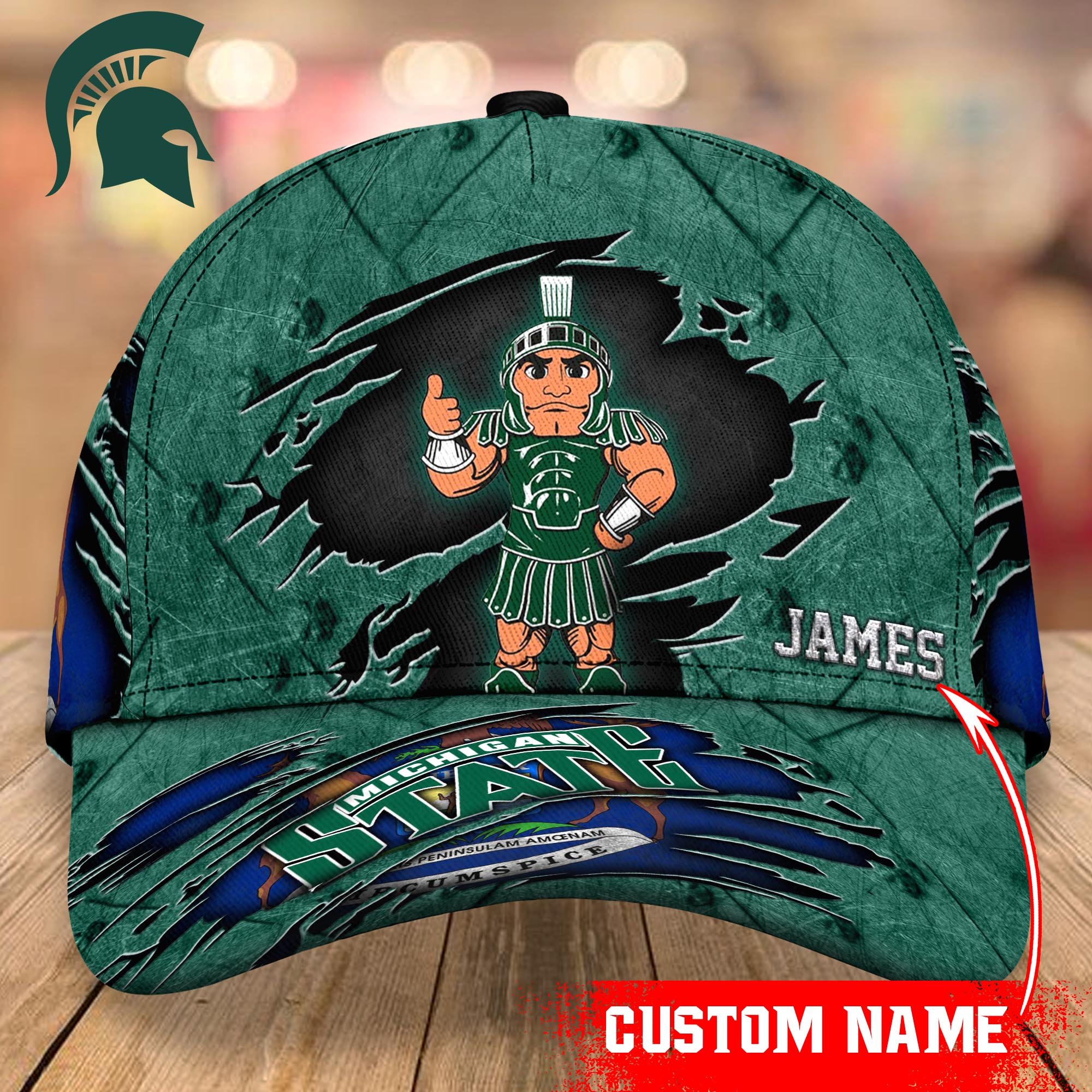 Michigan State Spartans cap Custom T-40953