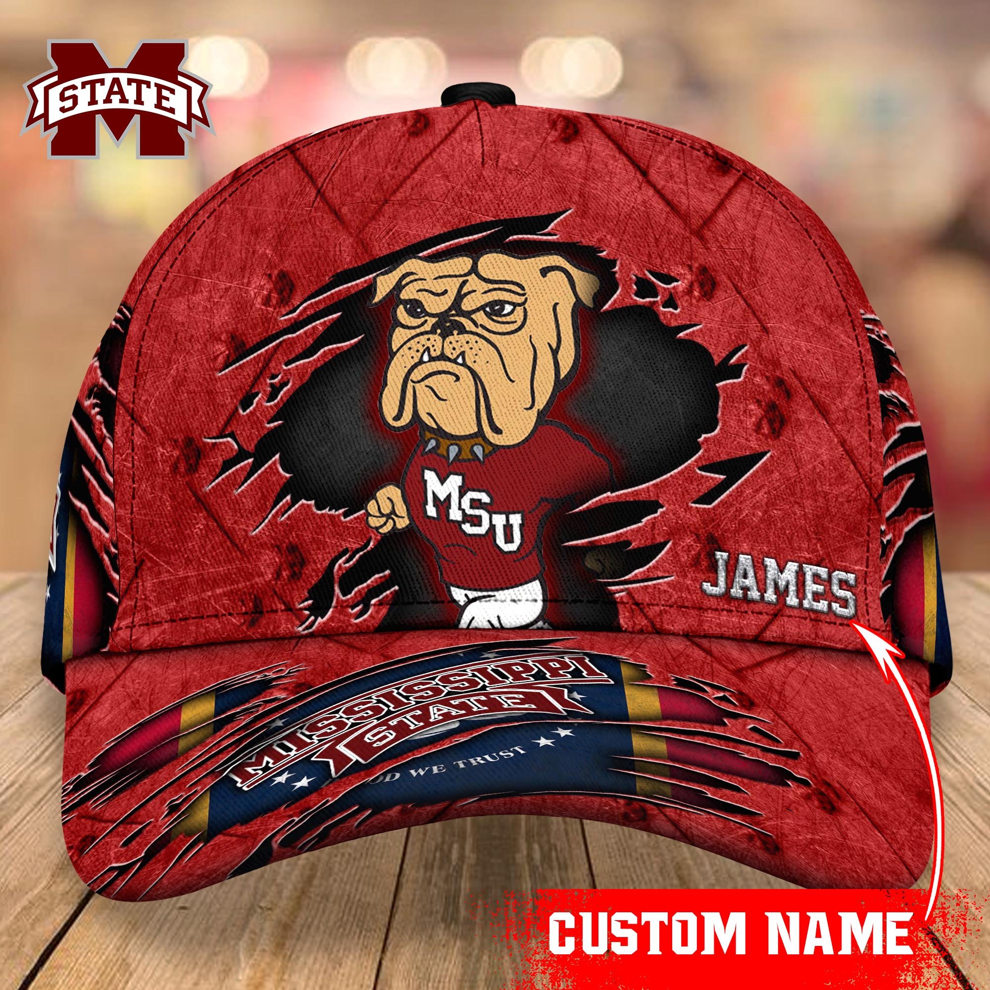 Mississippi State Bulldogs cap Custom T-40953