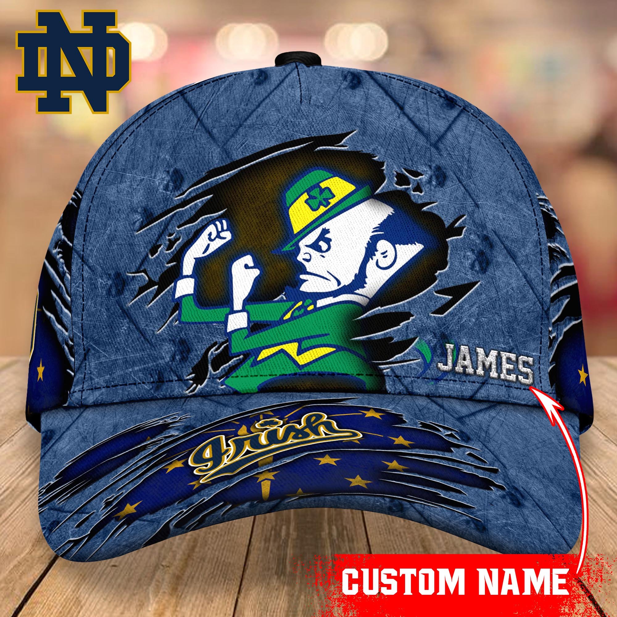 Notre Dame Fighting Irish cap Custom T-40953
