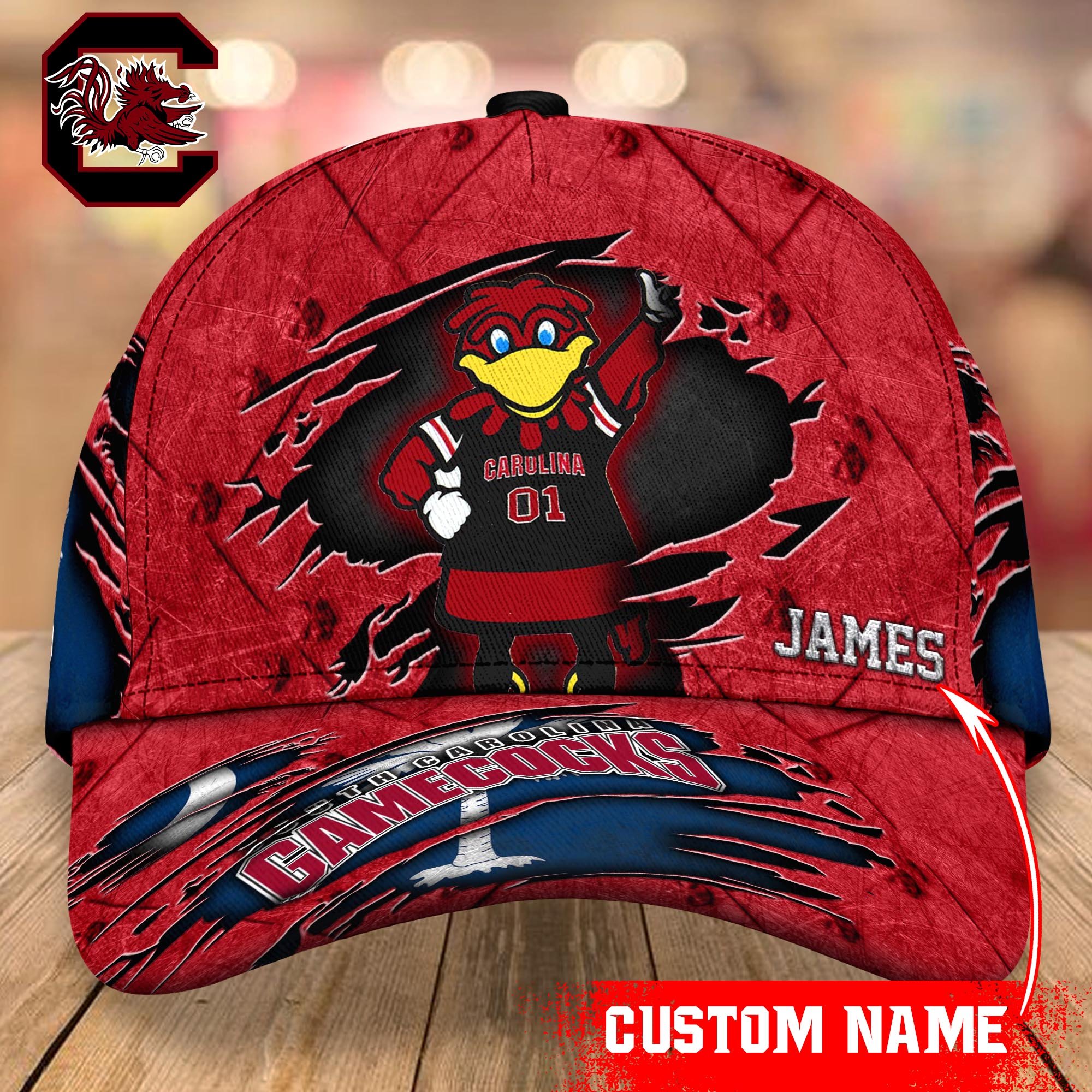 South Carolina Gamecocks cap Custom T-40953