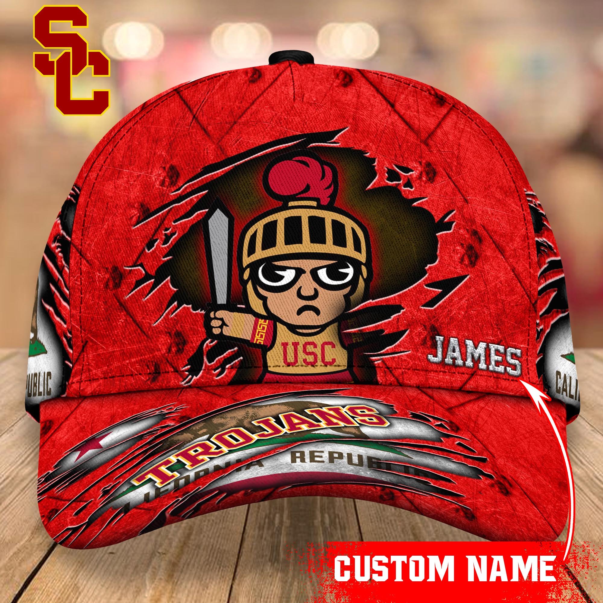 USC Trojans cap Custom T-40953