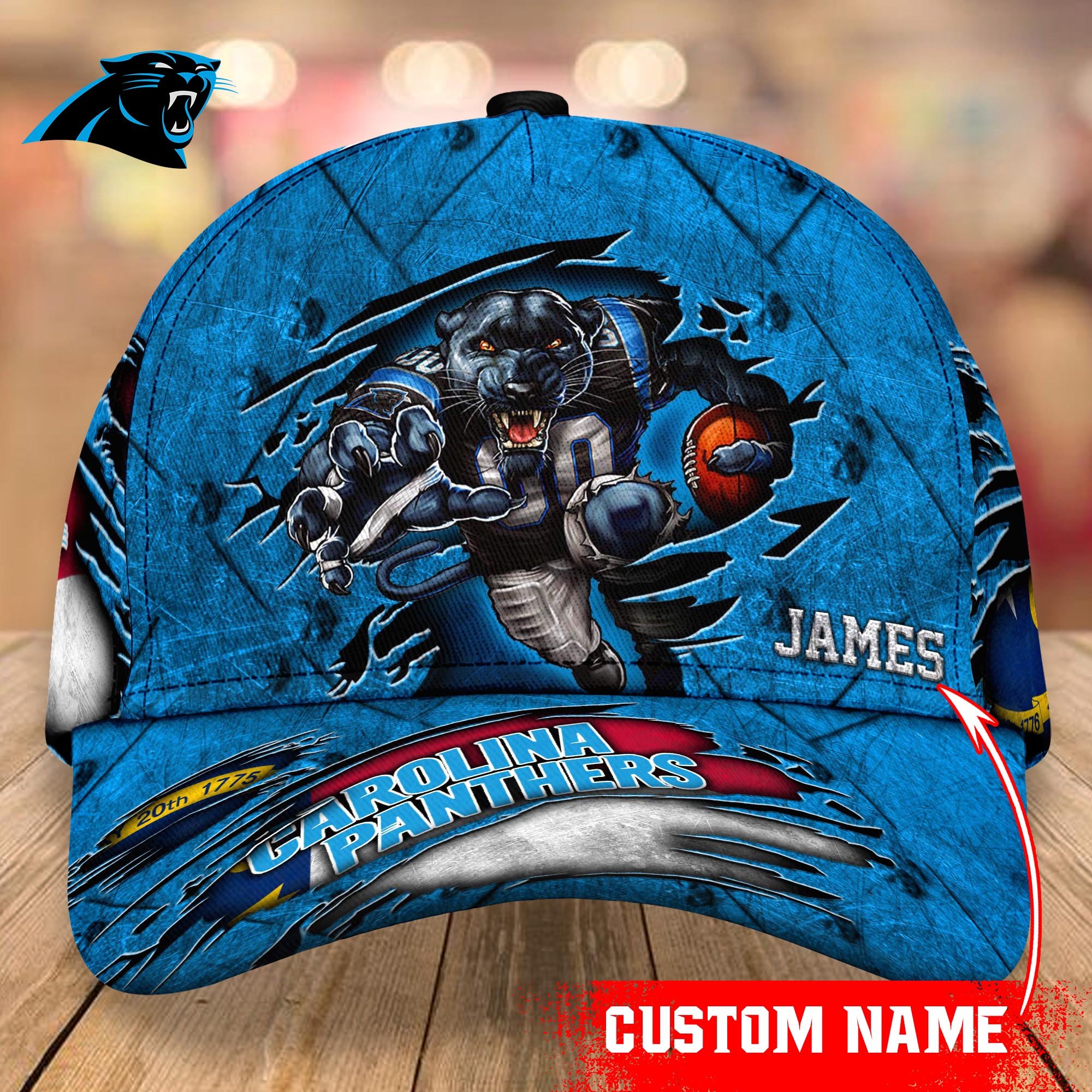 Carolina Panthers cap Custom T-40953