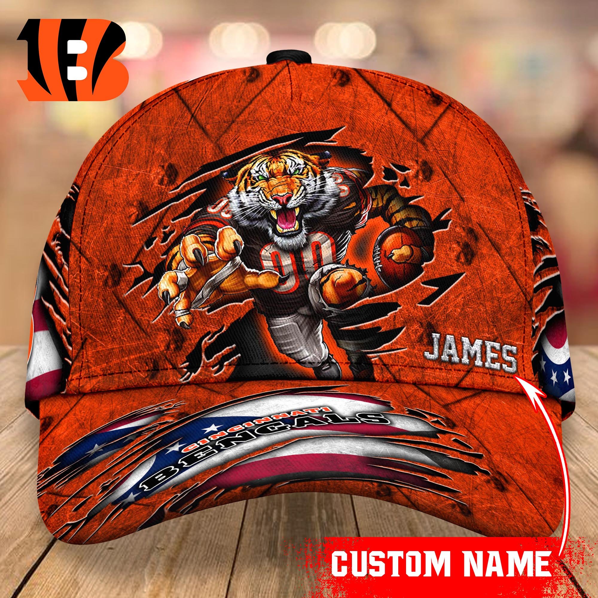 Cincinnati Bengals cap Custom T-40953