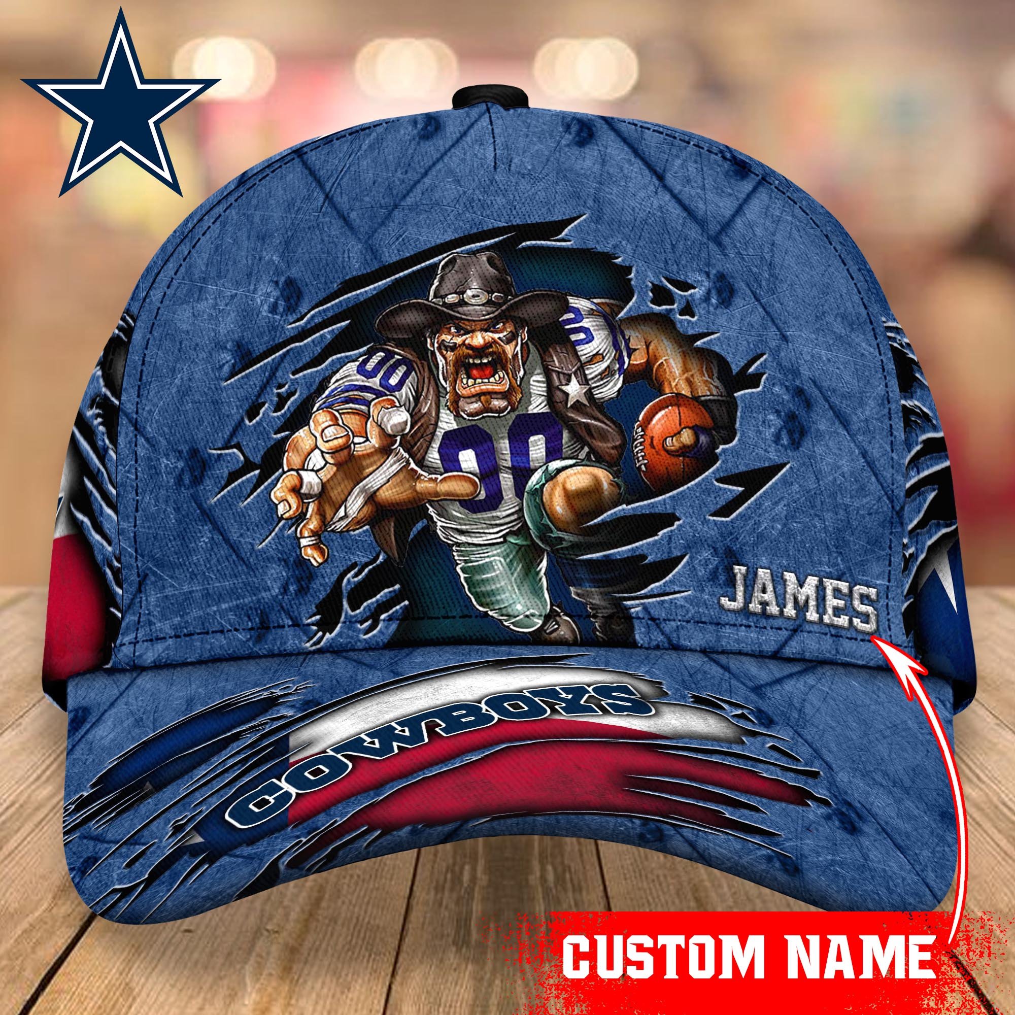 Dallas Cowboys cap Custom T-40953