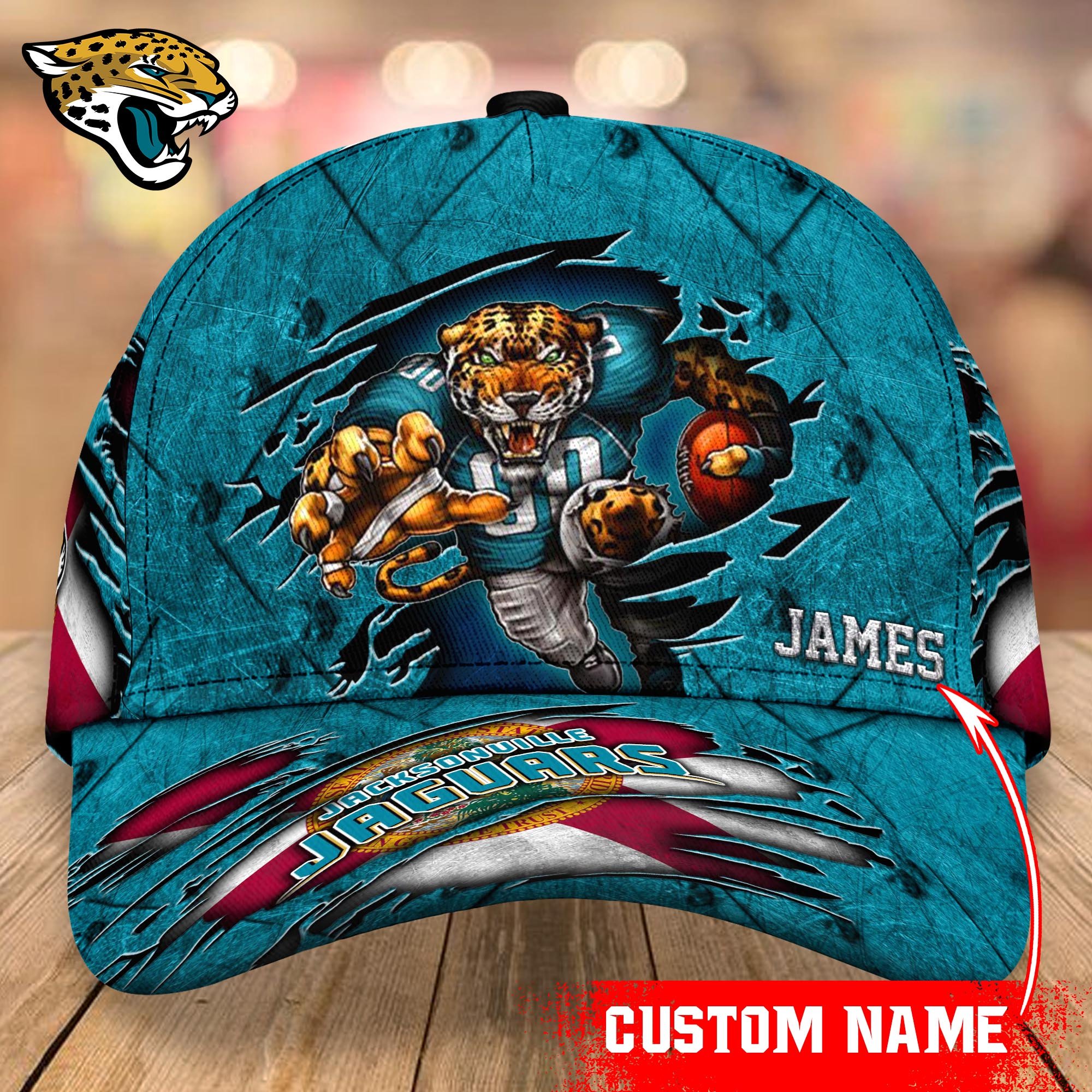 Jacksonville Jaguars cap Custom T-40953
