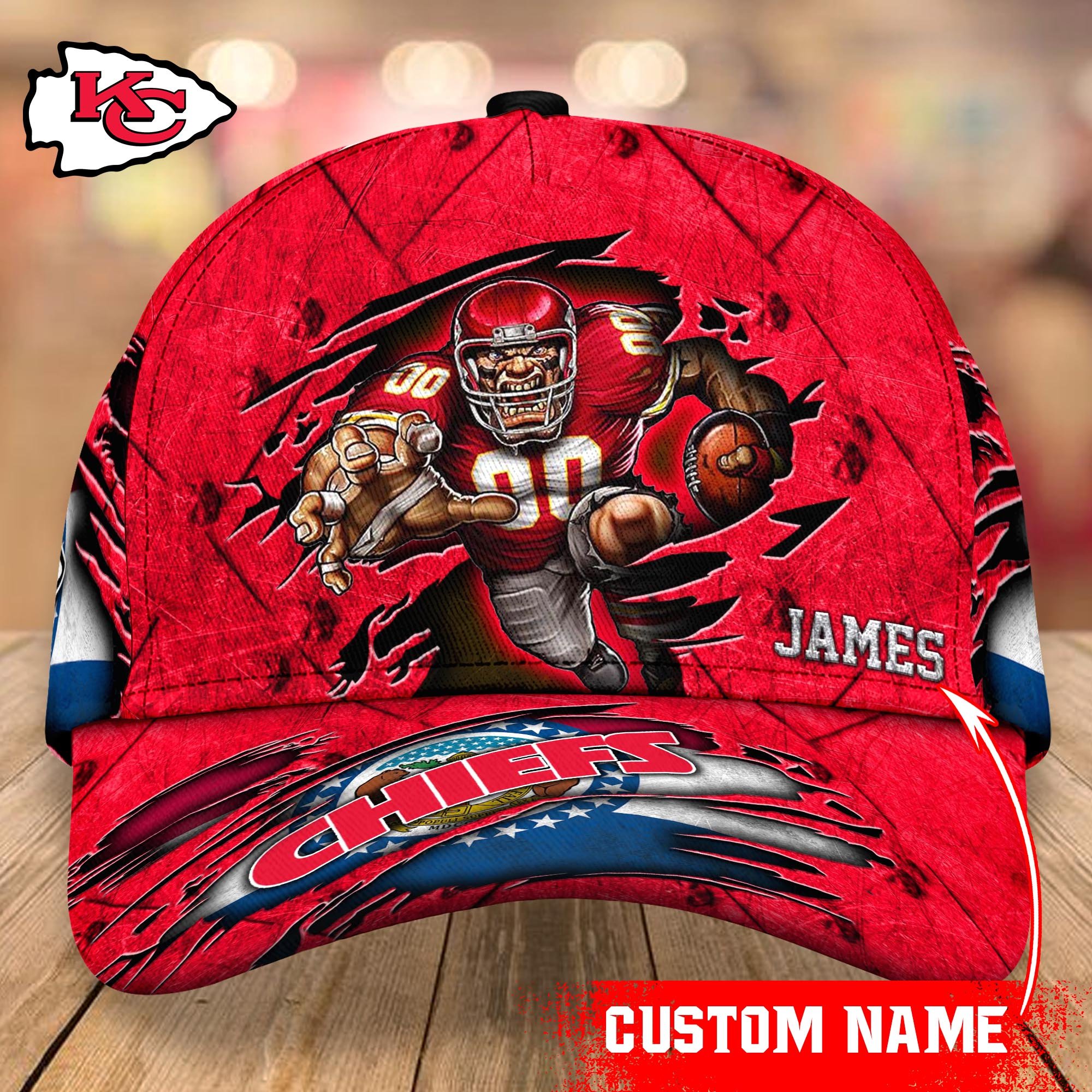 Kansas City Chiefs cap Custom T-40953