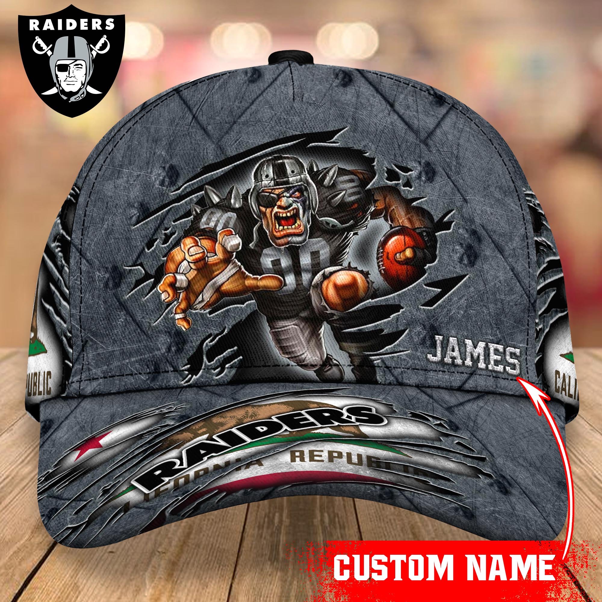 Las Vegas Raiders cap Custom T-40953