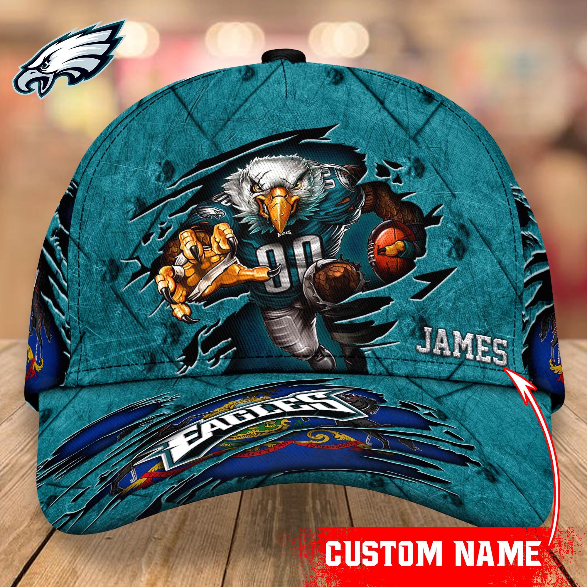 Philadelphia Eagles cap Custom T-40953