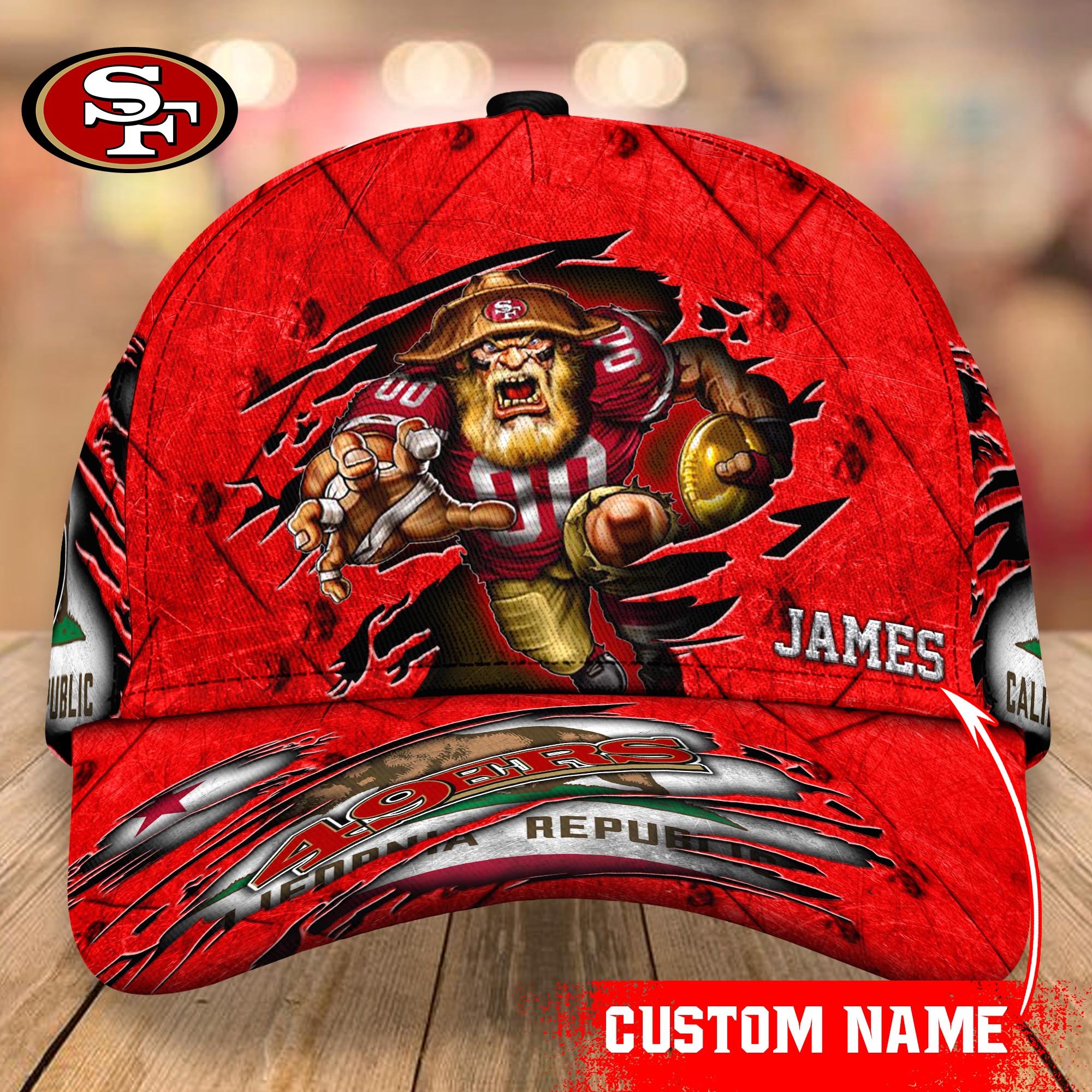 San Francisco 49ers cap Custom T-40953