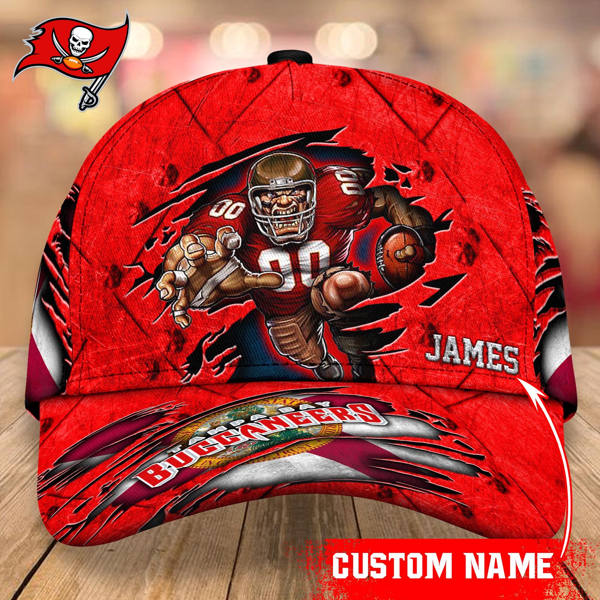 Tampa Bay Buccaneers cap Custom T-40953