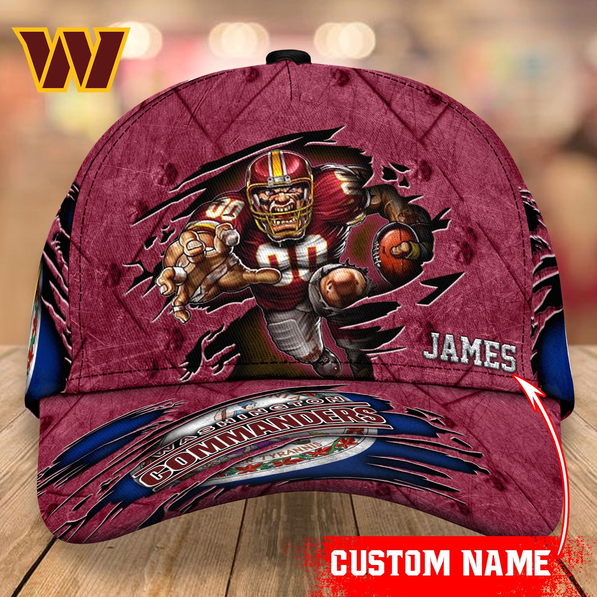 Washington Commanders cap Custom T-40953