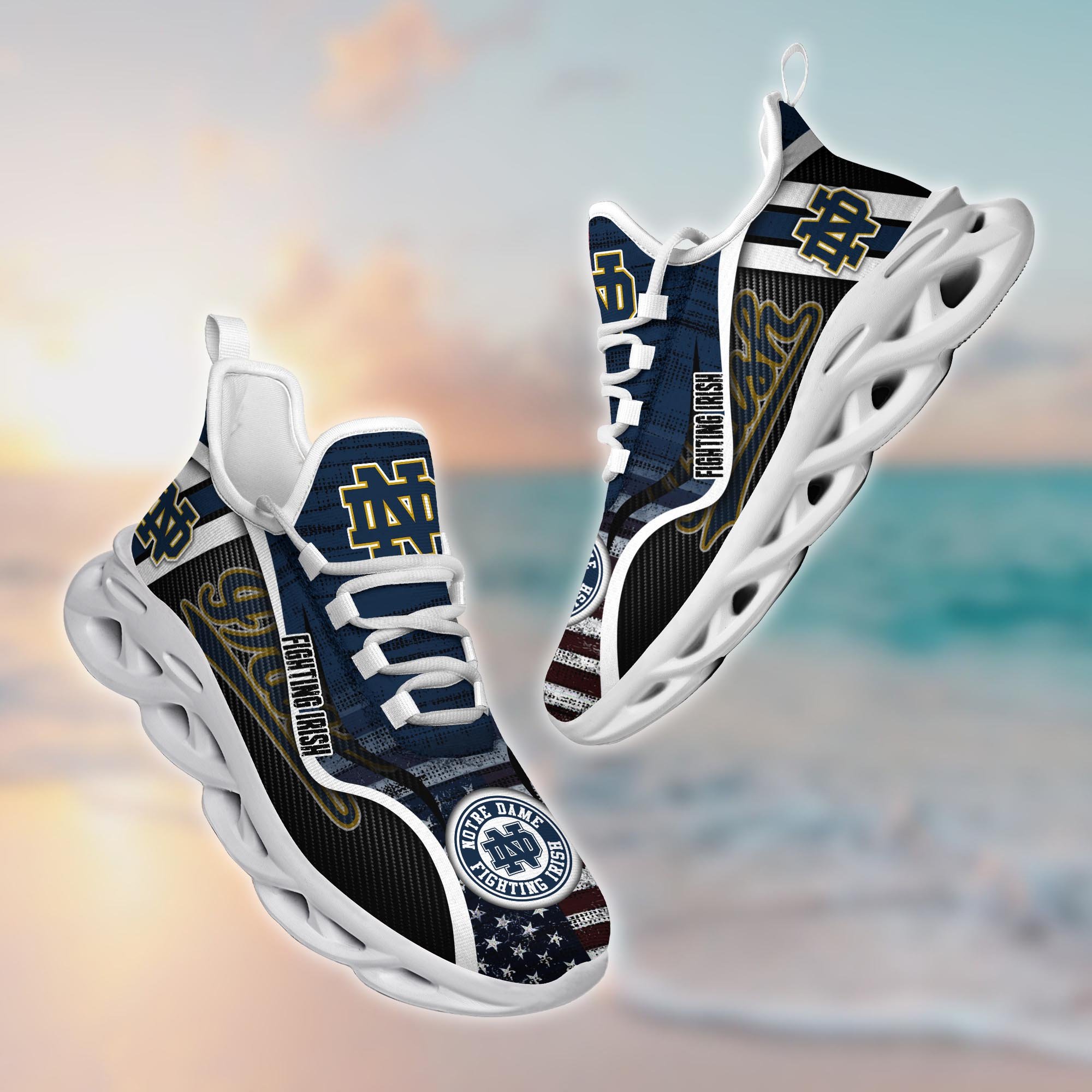 Notre Dame Fighting Irish Custom Sports Clunky Sneakers For Sports Fans, Gift For Football Lovers TT58961